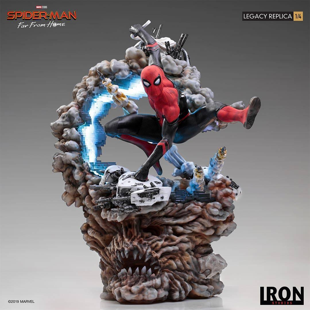 Iron Studios Spider-Man: Far From Home Legacy Replica 1/4 Scale Statue – Premium Collectible for Marvel Fans, Home & Office Display