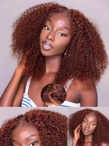 33B Reddish Brown│7x5 Lace Kinky Curly