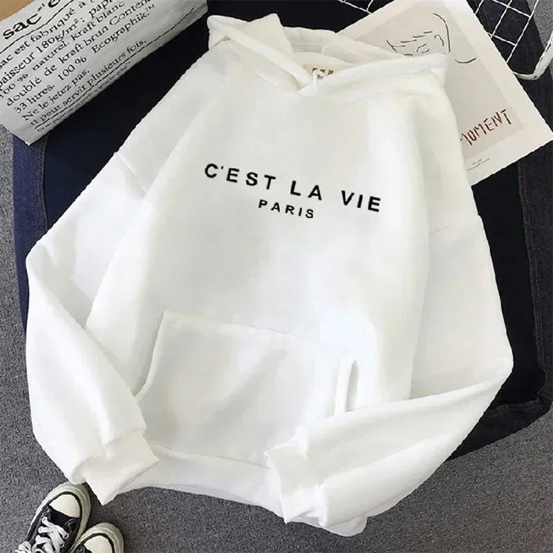 Women's Fleece Hoodies - Thick Warm Winter Pullover Sweatshirt with Long Sleeves & Hood | Casual Loose Fit Printed Tops for Women | Perfect for Outdoor Activities, Lounging & Cold Weather Fashion