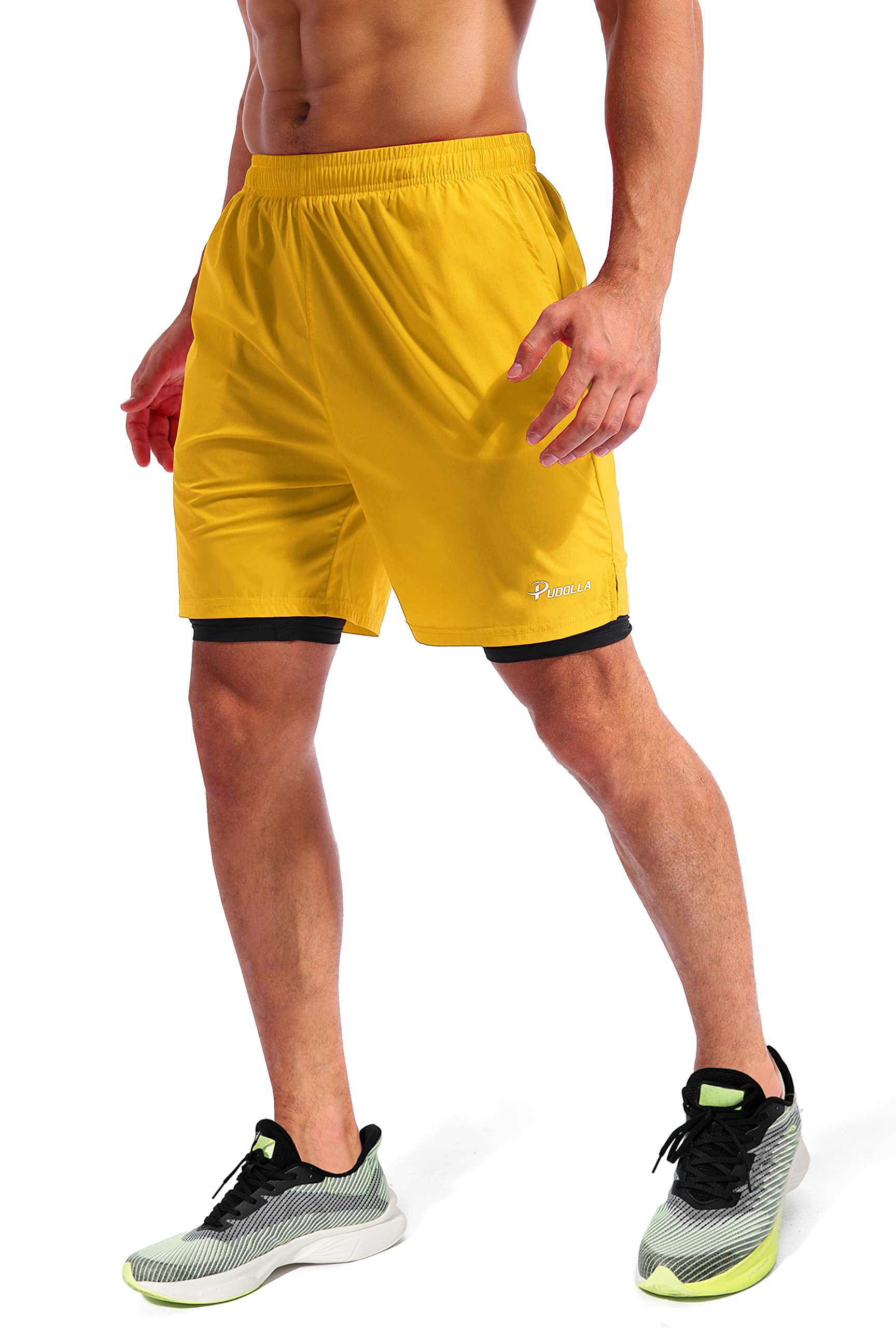 Pudolla Men's 2-in-1 Running Shorts 7