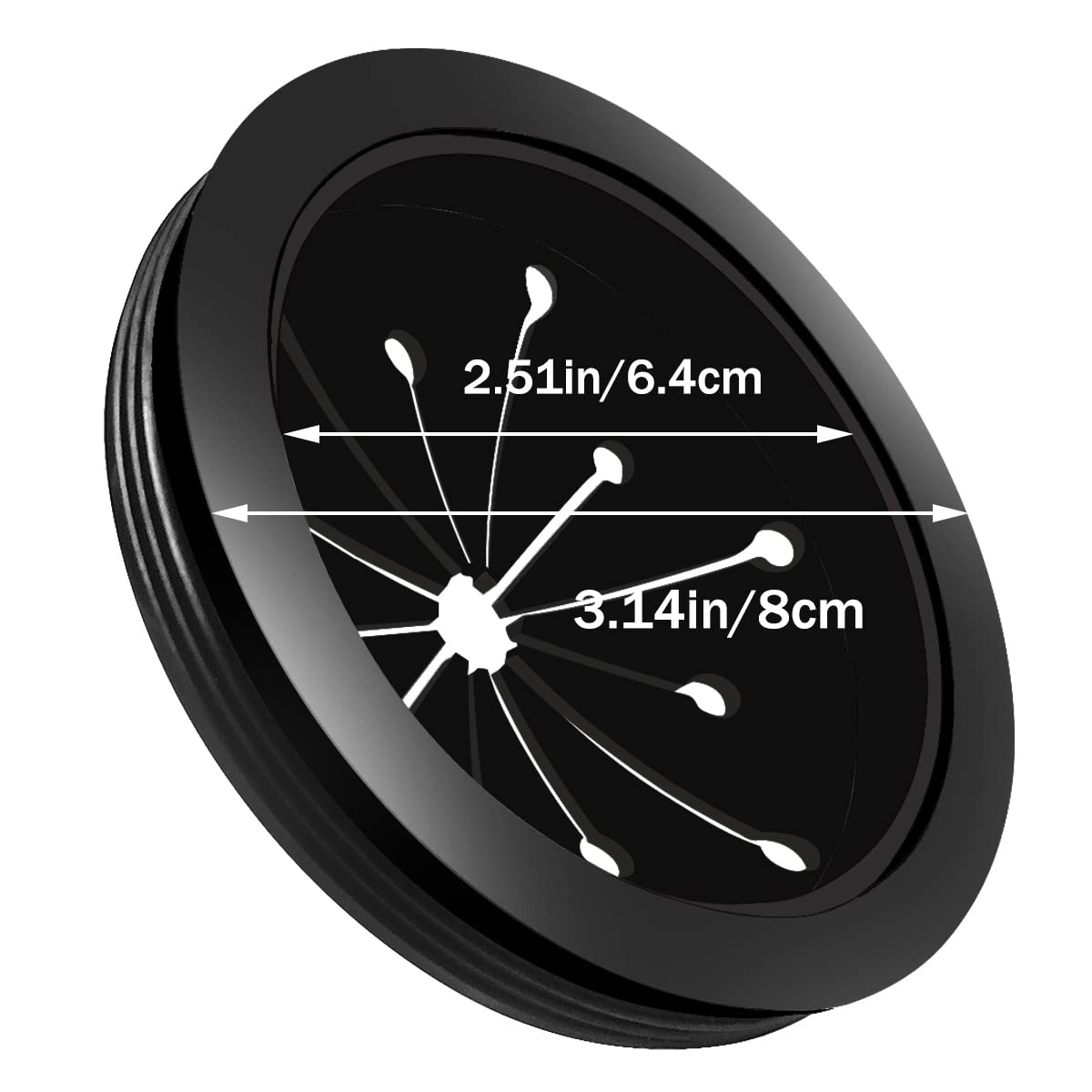 1Pcs Garbage Disposal Splash Guard Collar Sink Baffle - 3-1/8 Inch Diameter Food Waste Disposer Accessory Compatible with Whirlaway, Waste King, Sinkmaster & GE Models - Prevent Splashes & Keep Sink Clean for Kitchen Safety