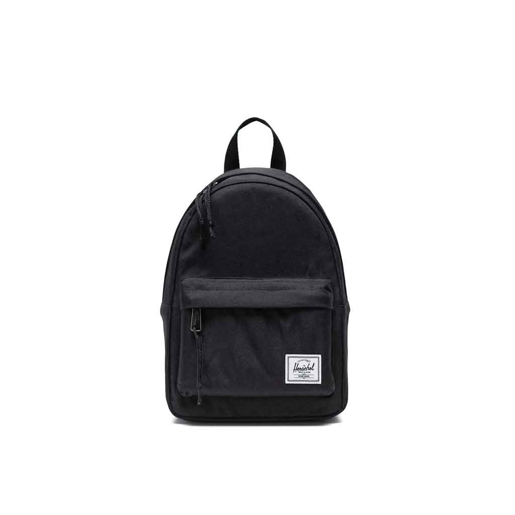 Herschel Classic Mini Backpack - Stylish & Compact Black Daypack for School, Travel & Everyday Use