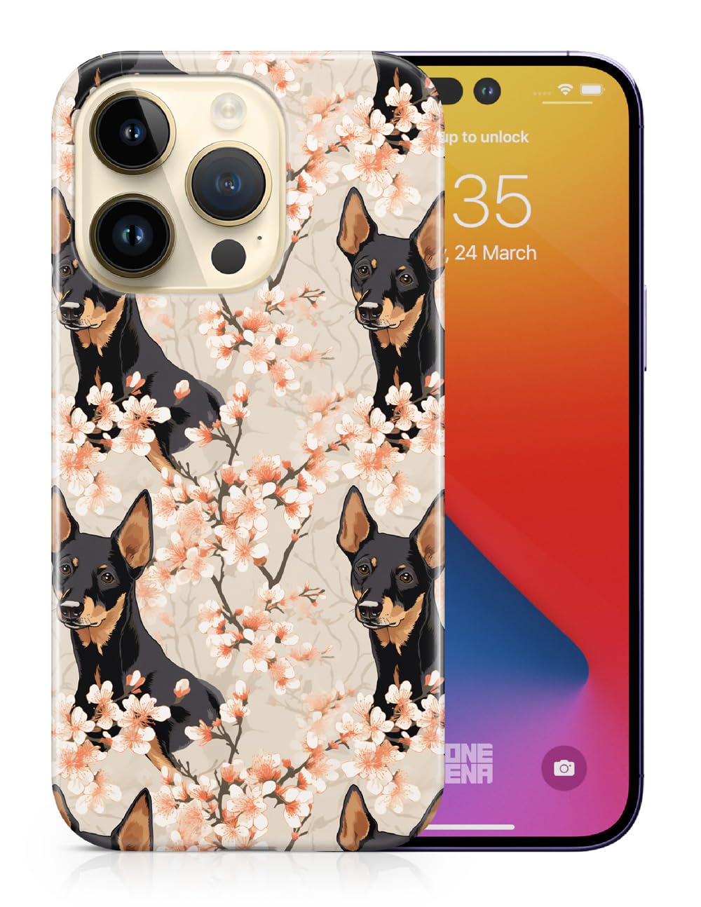 Stylish Manchester Terrier Puppy Dog Design Polycarbonate Phone Case for Apple iPhone 14 Pro Max - Perfect for Dog Lovers & Everyday Protection