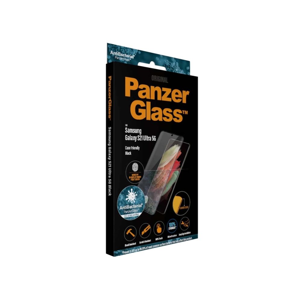 PanzerGlass Edge to Edge Screen Protector for Samsung Galaxy S21 Ultra - Tempered Glass, Anti-Scratch, Bubble-Free Installation - Perfect for Work, Travel & Everyday Protection