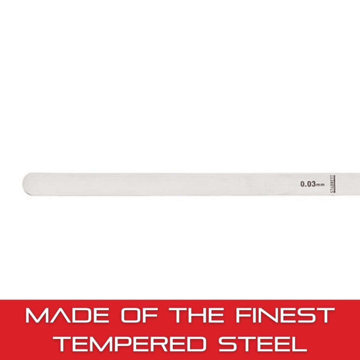 Starrett Steel Thickness Gauge 30cm - Precision Feeler Stock for Carpenters & DIY - .03mm