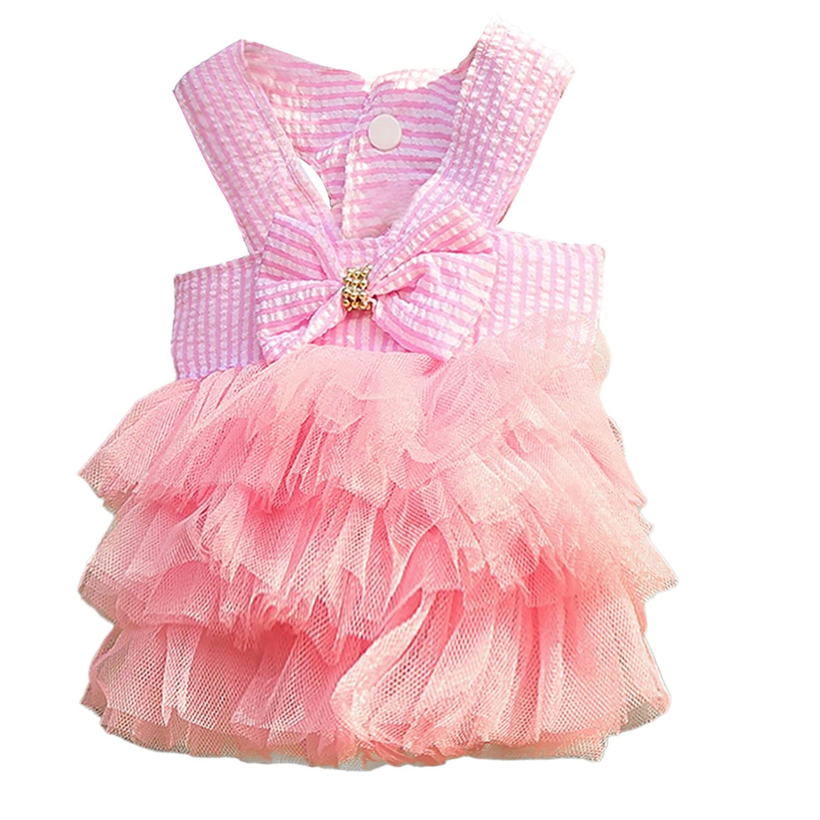Adorable Dog Sweater Dress for Small Dogs - Cute Puppy Bubble Skirt with Bowknot Pet Outfit | Perfect for Parties, Holidays & Special Occasions | One-Piece Cat & Dog Clothing