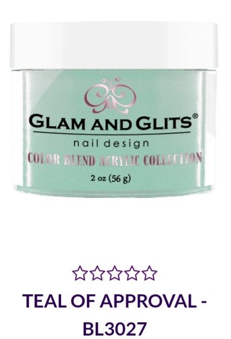 GLAM AND GLITS COLOR BLEND COLLECTION VOL.1 BL3027 - 2 oz Teal of Approval Nail Polish | Vibrant Long-Lasting Nail Lacquer for Salon-Quality Manicures & Pedicures at Home