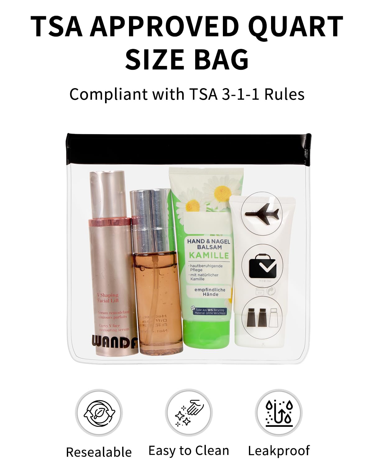WANDF 18x14x8 Underseat Carry-On Bag for Spirit Airlines - TSA Approved Personal Item with Wet Pocket, Shoe Compartment & Toiletry Bag | Perfect for Air Travel, Weekend Getaways & Business Trips
