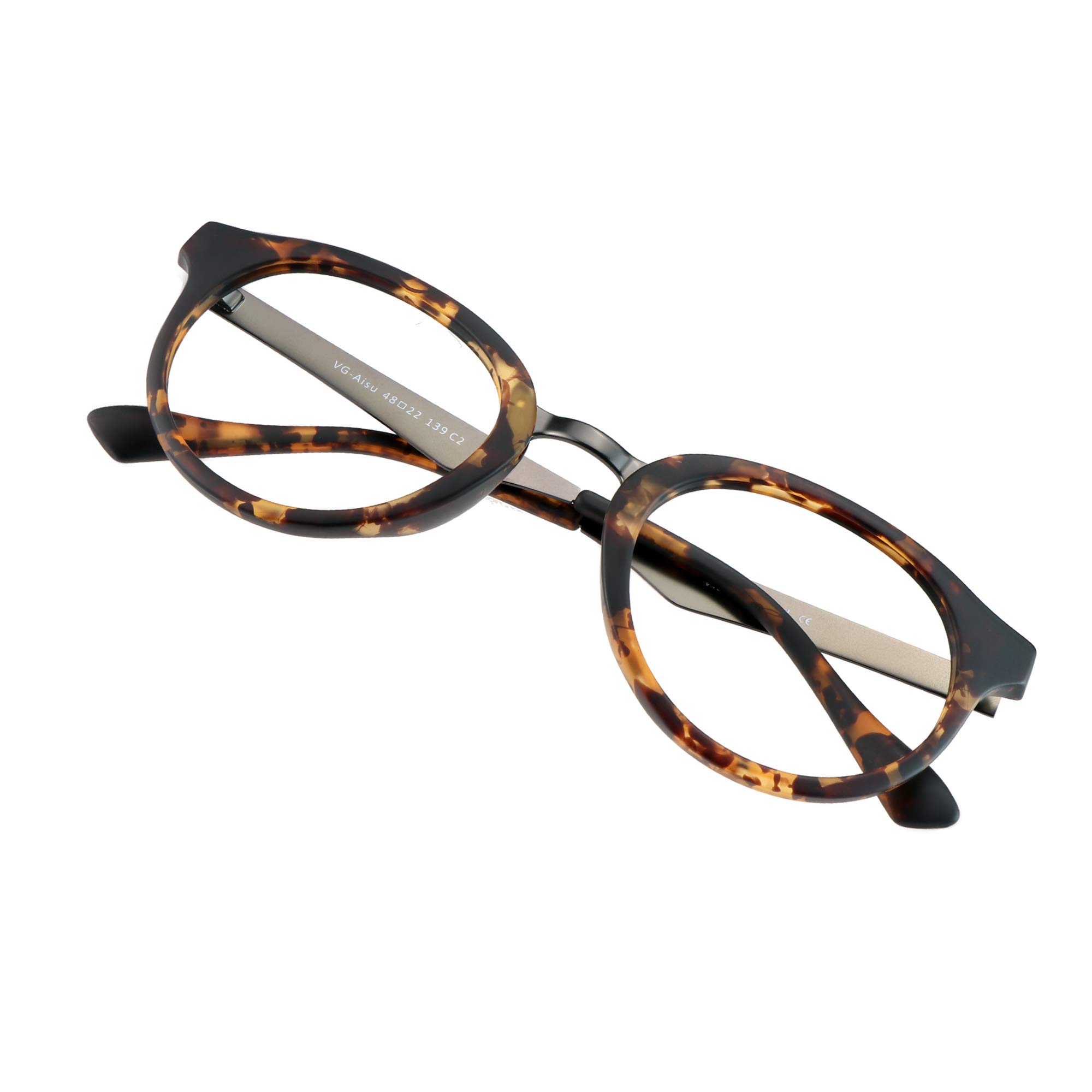 VisionGlobal Blue Light Blocking Glasses for Women & Men - Anti Eyestrain Computer Reading Glasses with Oval Frame (Tortoise, 0.50 Magnification) - Perfect for Office Work, Gaming & Screen Time