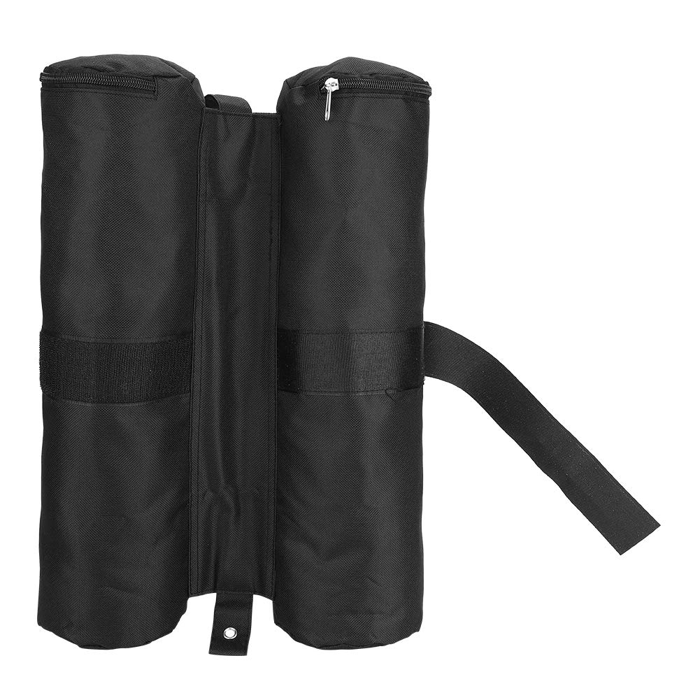 Weighted Sand Bags for Canopy - Heavy Duty Pop Up Sunshade Tent Anchors, Outdoor Sun Shelter Leg Weights (Black) - Perfect for Beach, Camping, Picnics and Backyard Parties