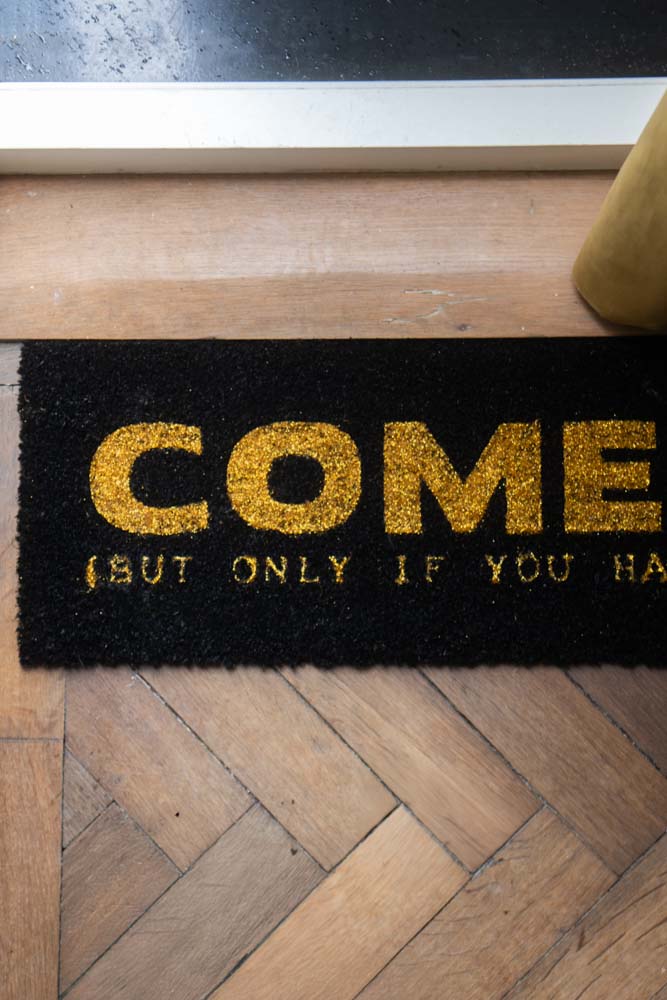 Funny Wine Lover Doormat - 'Come In (But Only If You Have Wine)' Coir Welcome Mat for Front Door - Perfect Gift for Wine Enthusiasts, Housewarming & Party Hosts