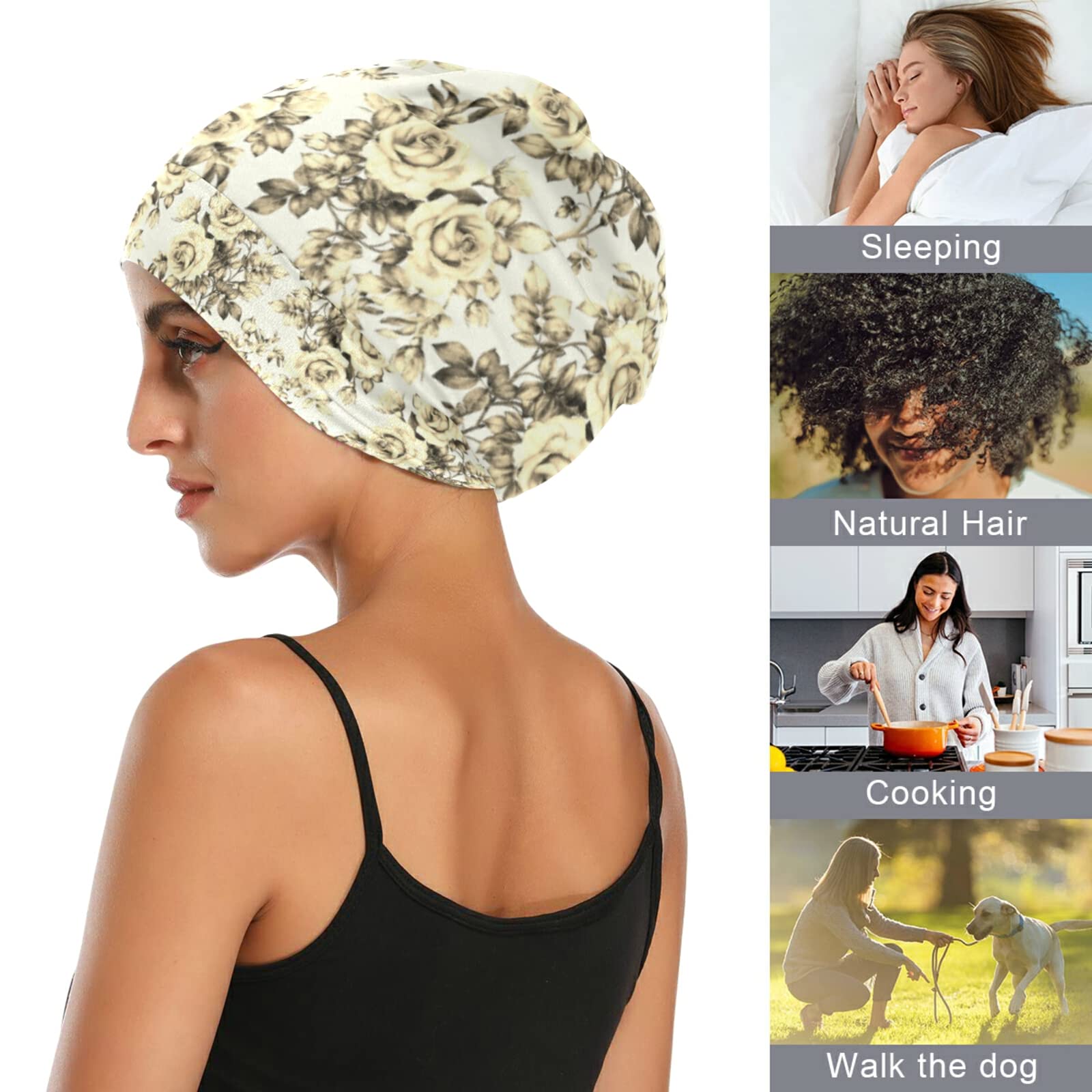 Soft Slouchy Beanie Sleep Cap - Lightweight & Cozy Night Cap for Women & Men - Perfect for Sleeping, Lounging & Cold Weather Comfort
