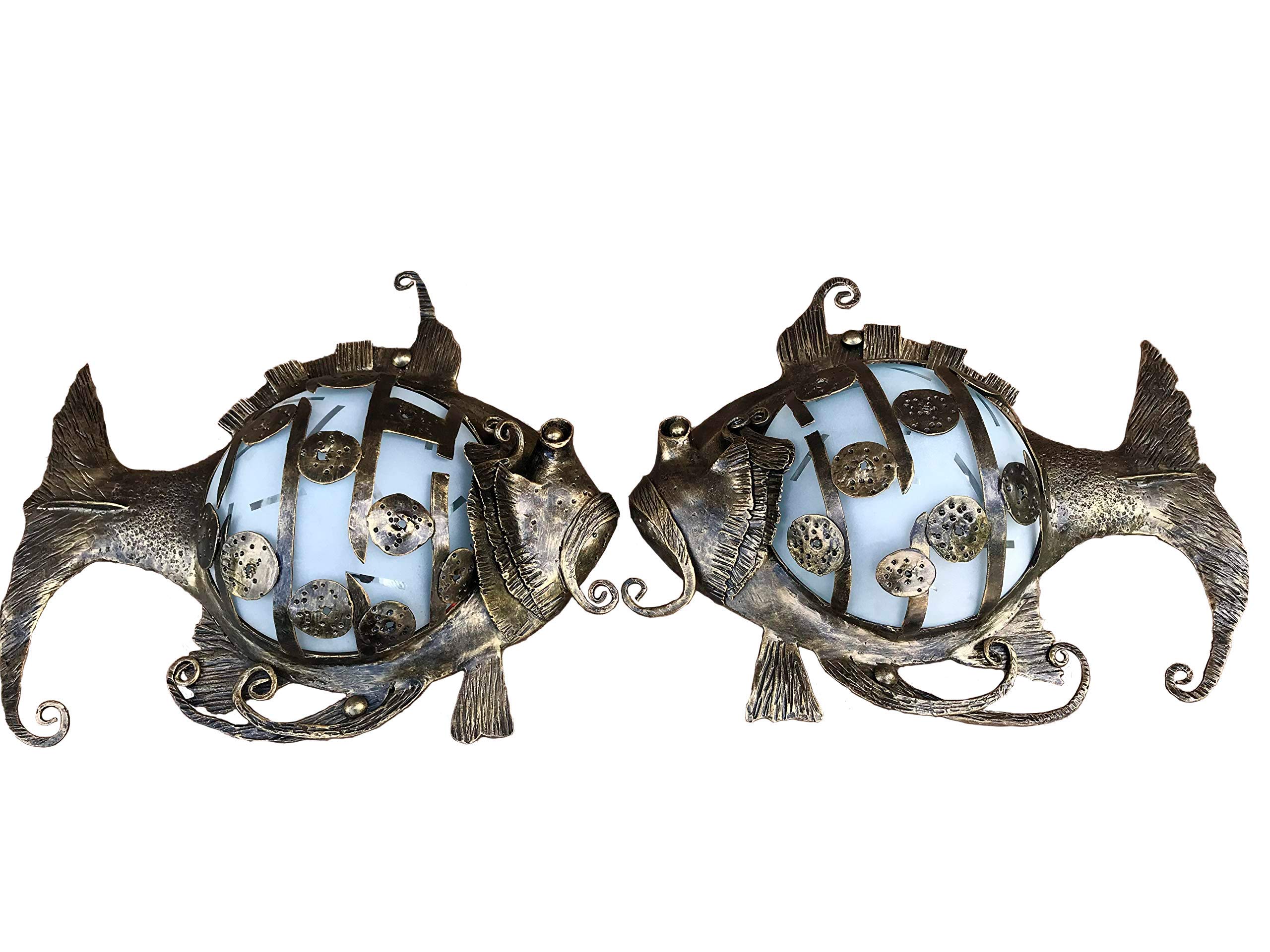 Stylish Fish-Themed Wall Sconce Lamp - Modern Decorative Lighting for Living Room, Bedroom & Hallway