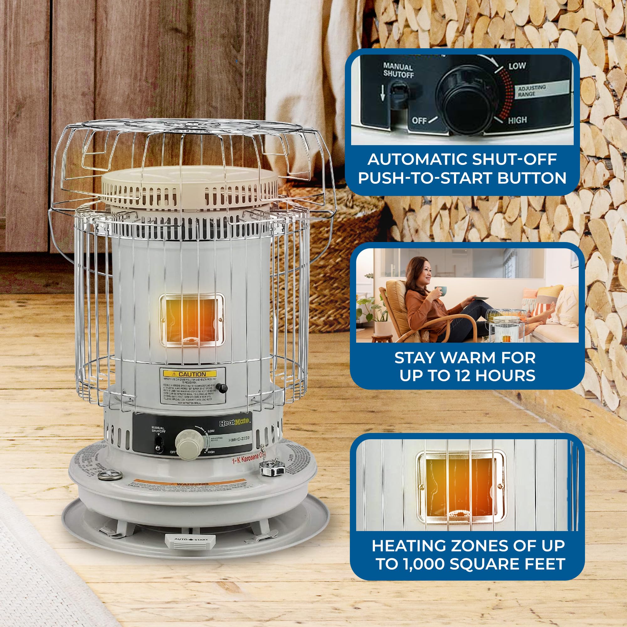 Sengoku 23,500 BTU Portable Kerosene Heater for Indoor & Outdoor Use - Black | Perfect for Garages, Workshops, Camping & Emergency Heating