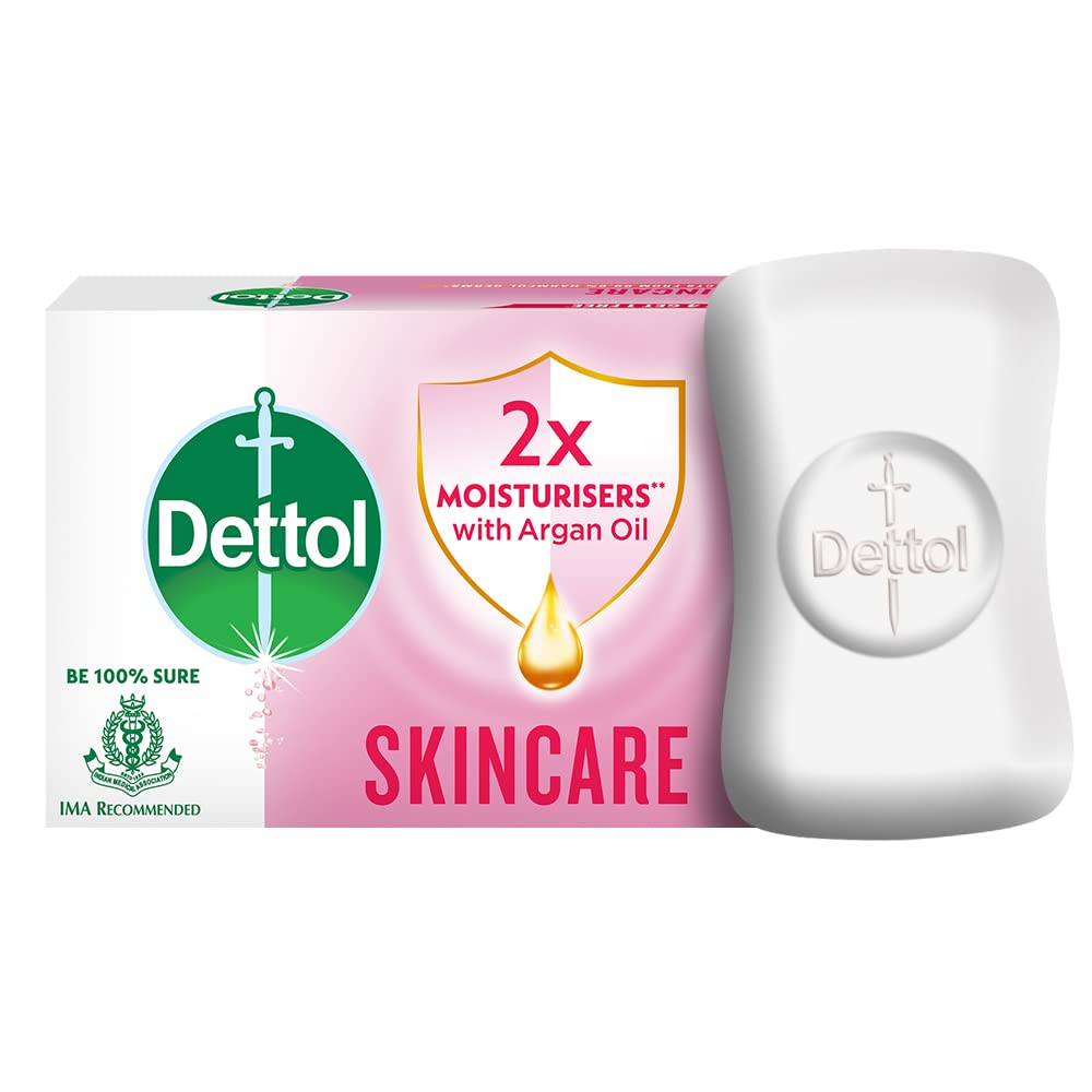 Dettol Antibacterial Soap for Skin Care - 75g | Kills Germs & Protects Skin | Ideal for Daily Hygiene, Travel & Gym Use