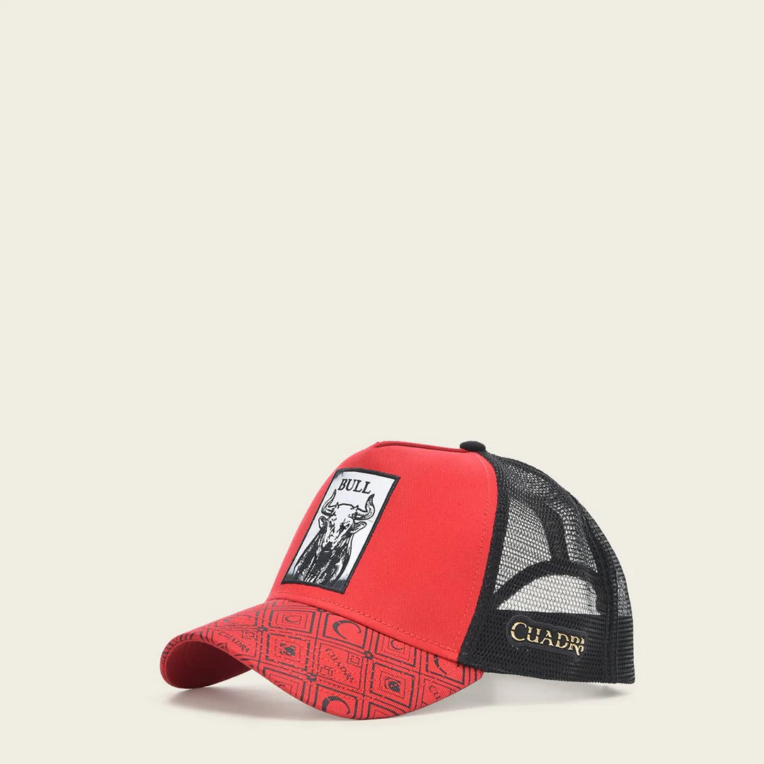 GOC00BU Red Cuadra Cap Bull - Stylish Bull Design Baseball Cap for Men & Women - Perfect for Outdoor Sports, Casual Wear, and Fashion Accessories