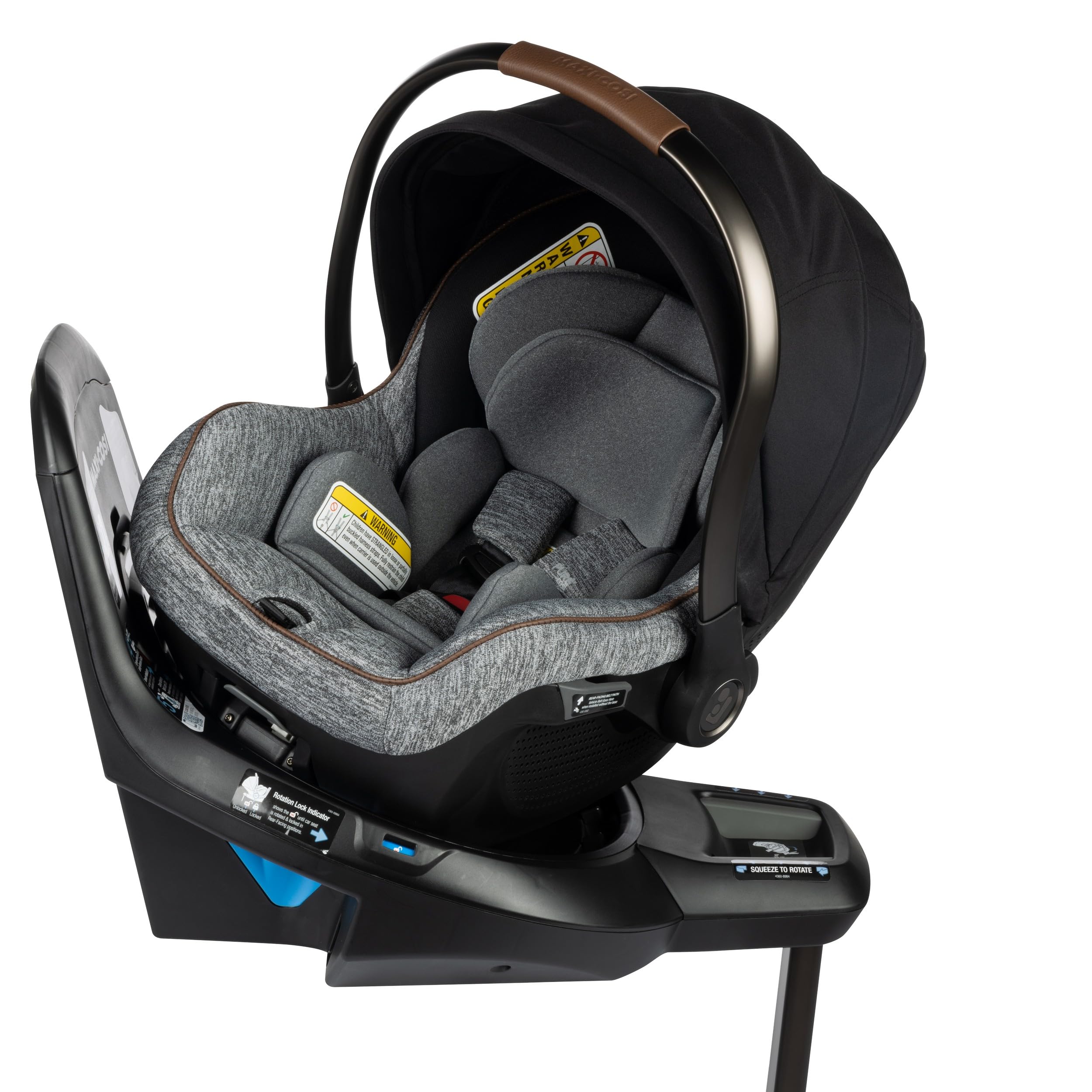 Maxi-Cosi Peri™ 180旋转婴儿汽车座椅 - 360°旋转设计，轻松上下车，适合新生儿至4岁，Onyx Wonder款，家庭出行必备