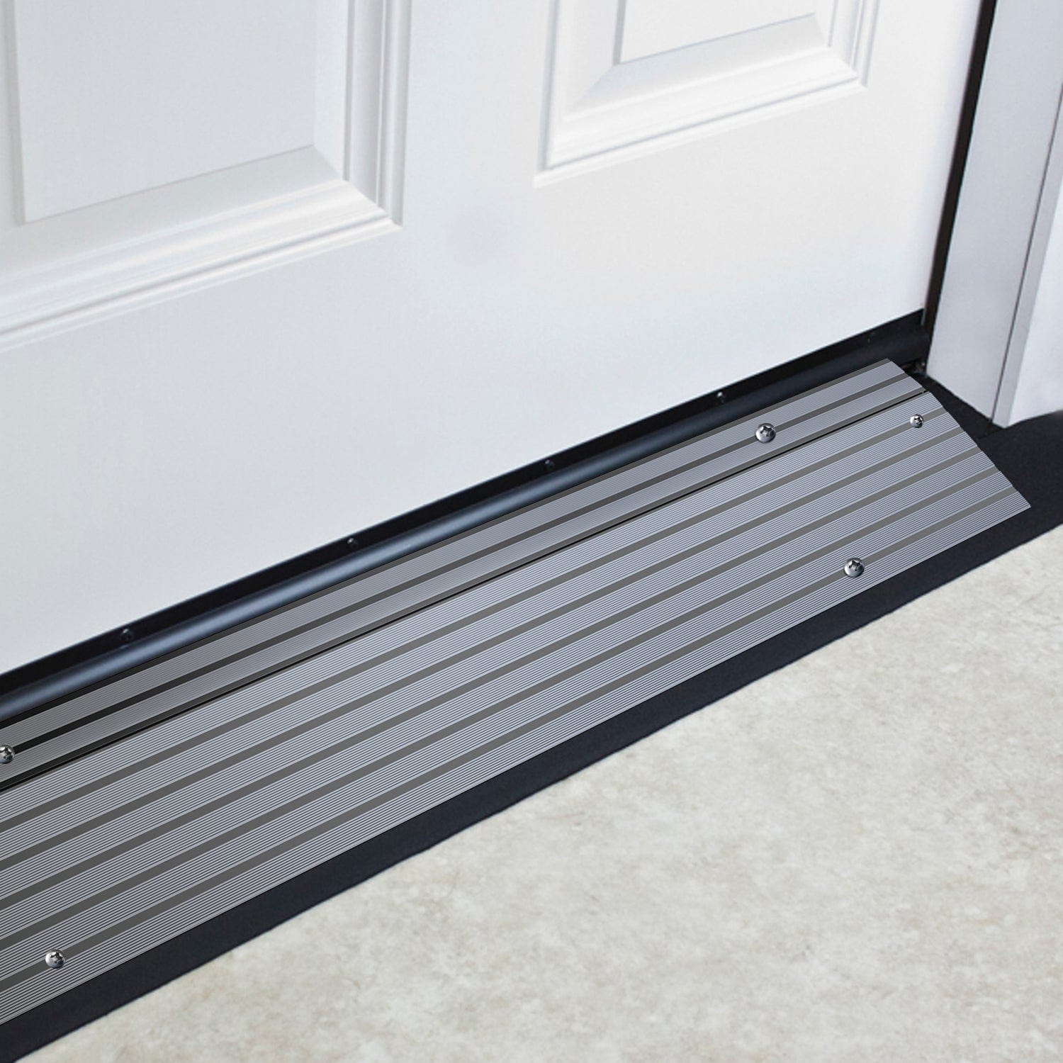 1 Inch Aluminum Wheelchair Ramp - Portable Door Threshold Ramp for Home Entryways, Steps & Door Transitions - Perfect for Mobility Access & Smooth Indoor/Outdoor Transitions