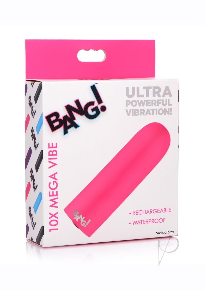 10X Rechargeable Vibrating Bullet - Powerful Mini Massager for Women, Pink - Perfect for Couples Play & Personal Relaxation