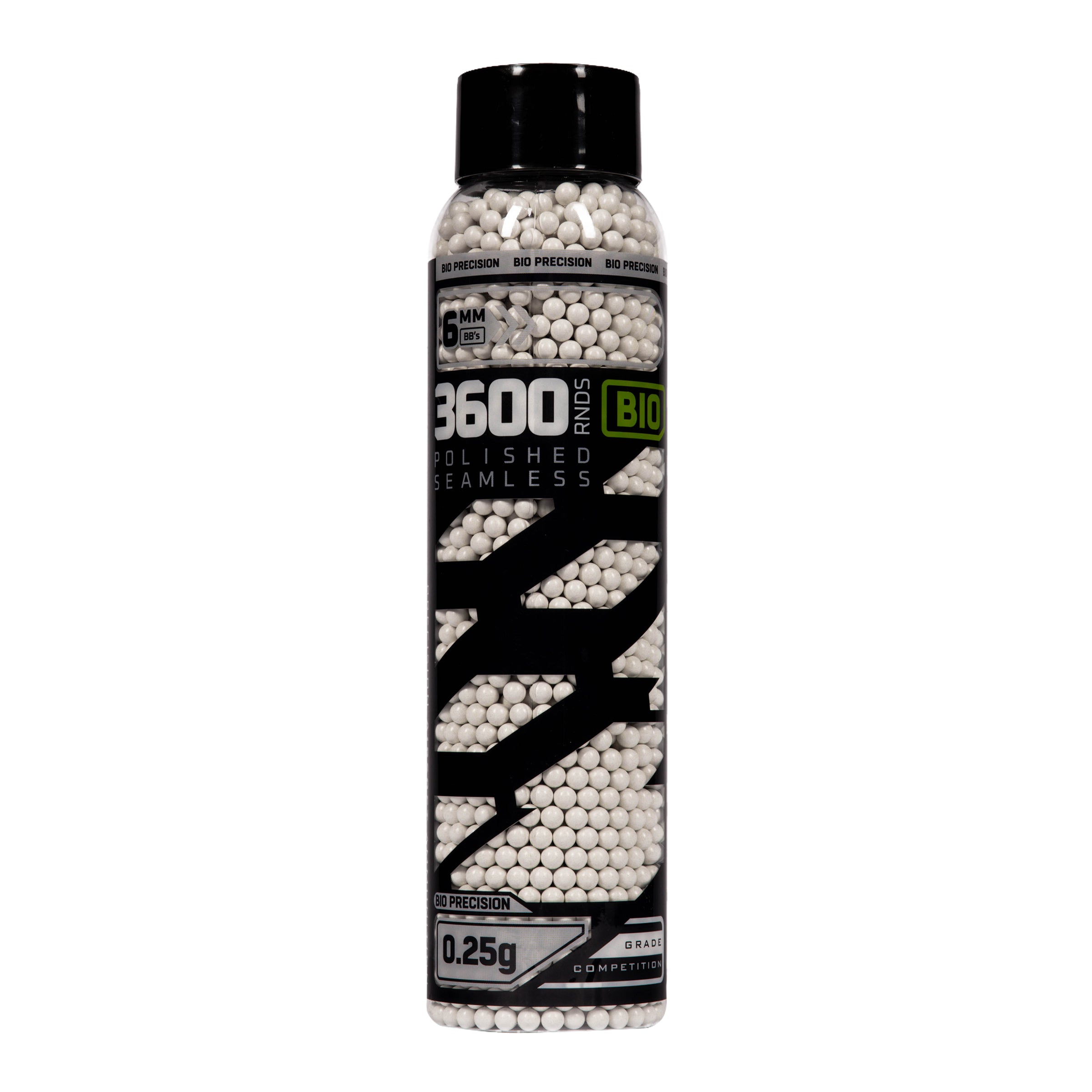 BIO Precision .25g BB Pellets - 3600 Count White Airsoft BBs for Target Shooting & Training