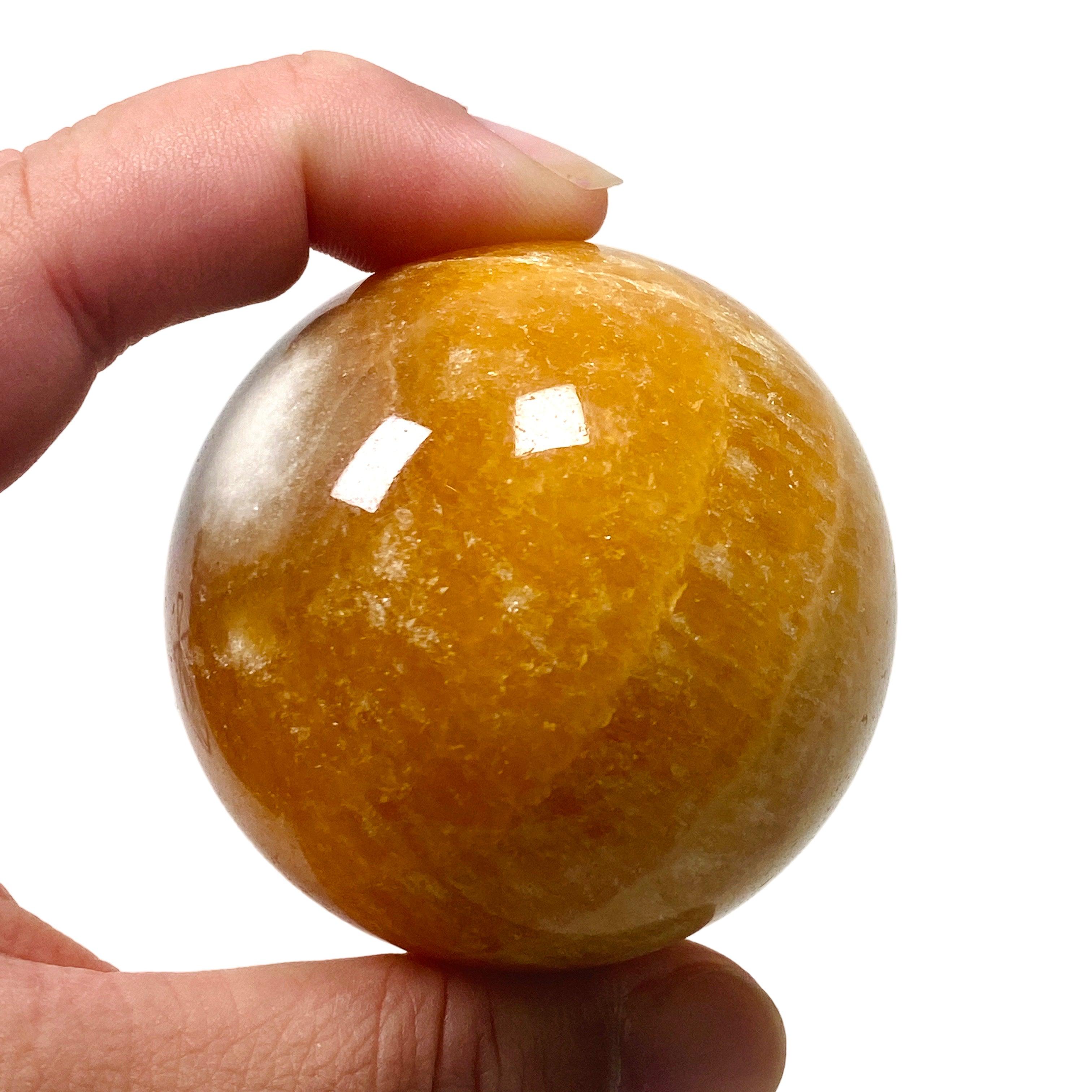 Orange Calcite Sphere OCS 02 - Natural Healing Crystal for Meditation, Energy Work & Home Decor | Perfect for Reiki, Chakra Balancing & Spiritual Gifts