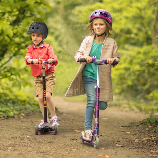 Micro Sprite Kids Scooter - Lightweight Aluminum Kick Scooter for Ages 5-12 | Foldable & Adjustable Height | Purple | Perfect for Commuting, School, Park Rides & Outdoor Fun