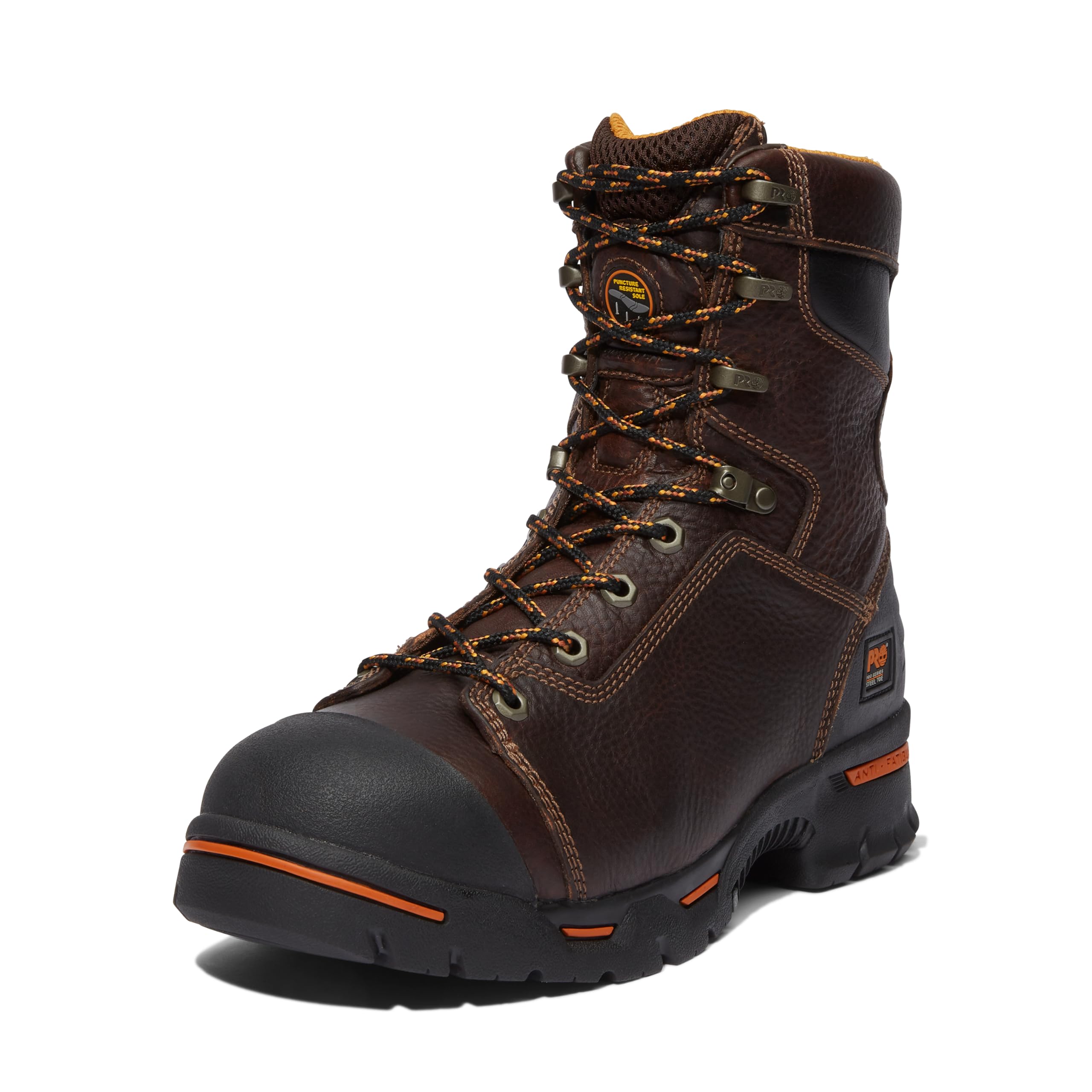 Timberland PRO Men's Endurance 8 Inch Steel Toe Work Boots - Puncture Resistant, Industrial Safety Shoes for Construction & Heavy Duty Work