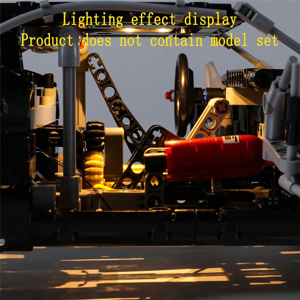 GEAMENT LED Light Kit for Dodge Charger Dom - Compatible with Lego Technic Fast & Furious 42111 Building Blocks (Model Not Included) - Perfect for Movie Fans & Car Enthusiasts DIY Projects