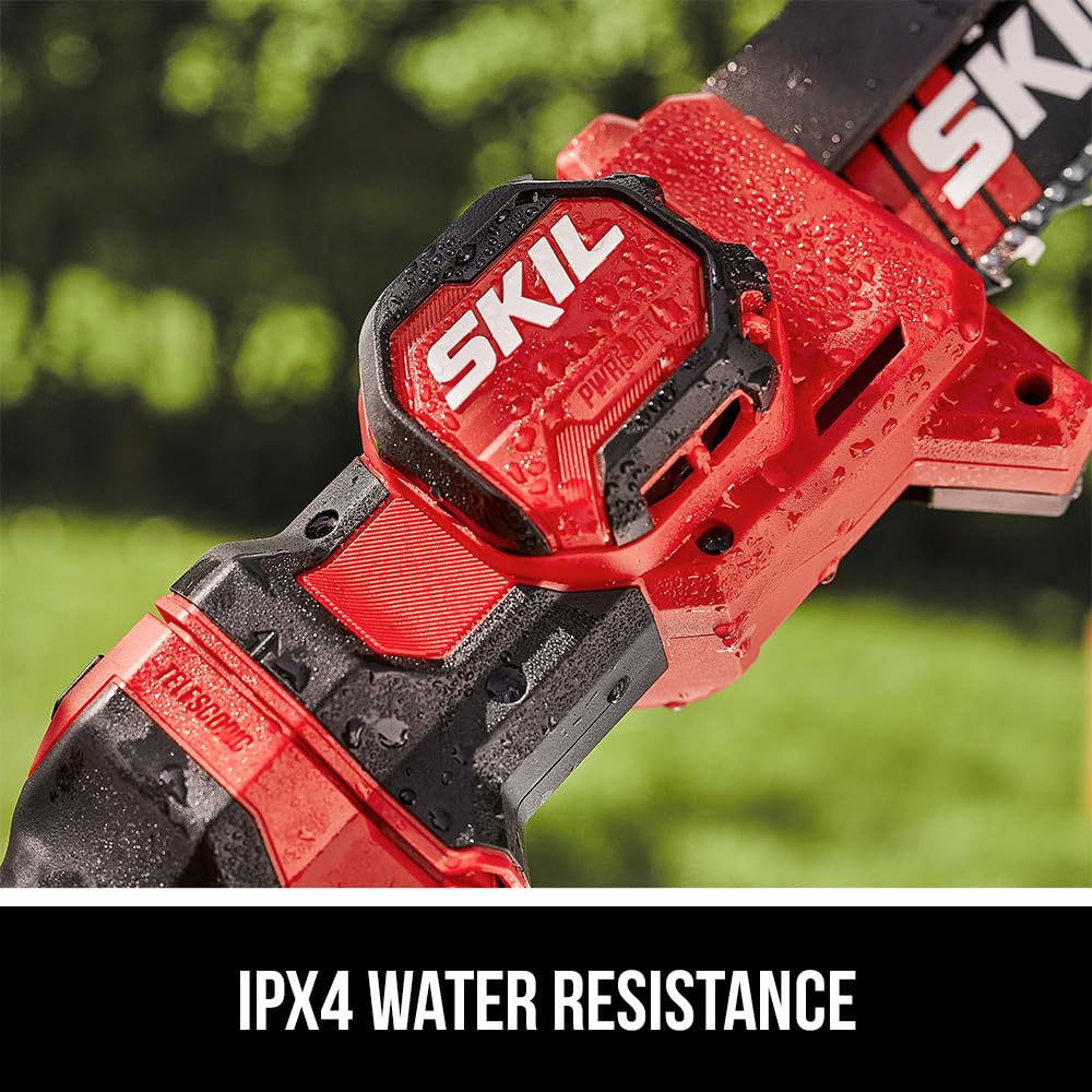SKIL PWR CORE 20 Brushless 20V 6-Inch Cordless Telescopic Mini Chainsaw Kit with 2.0Ah Battery & Charger - Lightweight Electric Chainsaw for Tree Trimming, Pruning, and DIY Wood Cutting Projects (Model PR0601B-11)