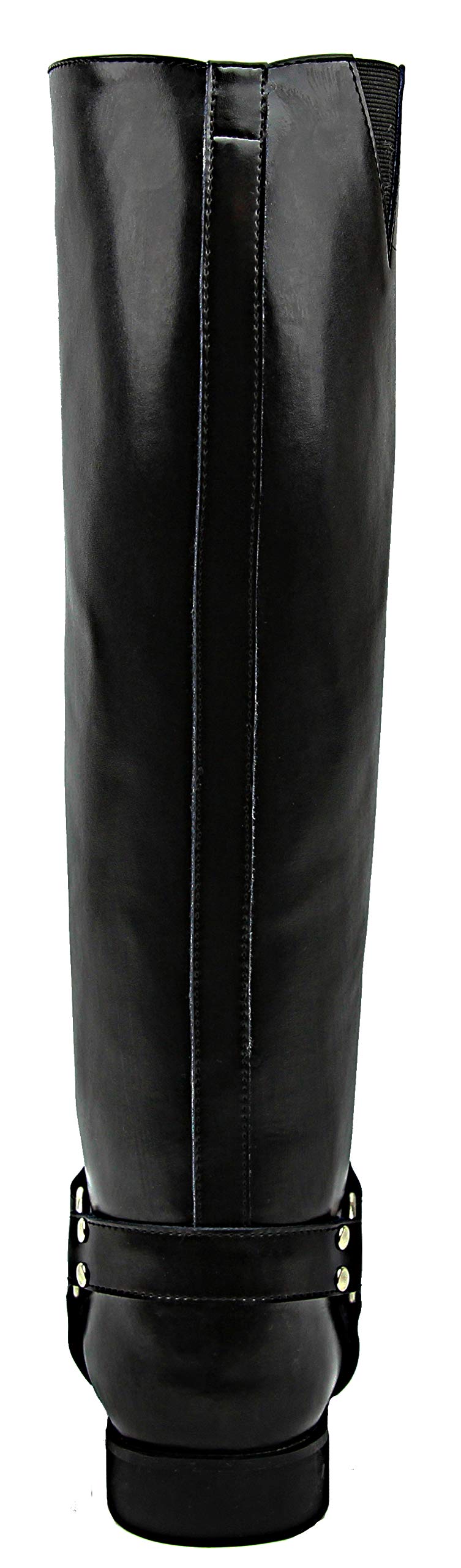 Men's Casper Leather Motorcycle Riding Boots - Black Police Style Tall Boots for Harley, Cruiser & Adventure Bikes - Durable & Stylish for Long Rides & Urban Commuting