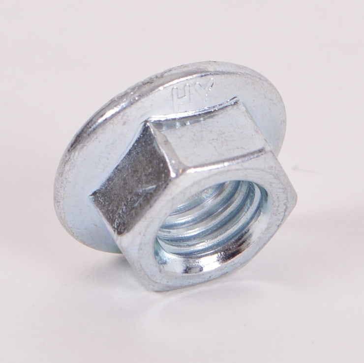 8MM Flange Nut Zinc Plated Class 10 Non-Serrated - Heavy Duty Fastener for Automotive, Machinery & Industrial Applications