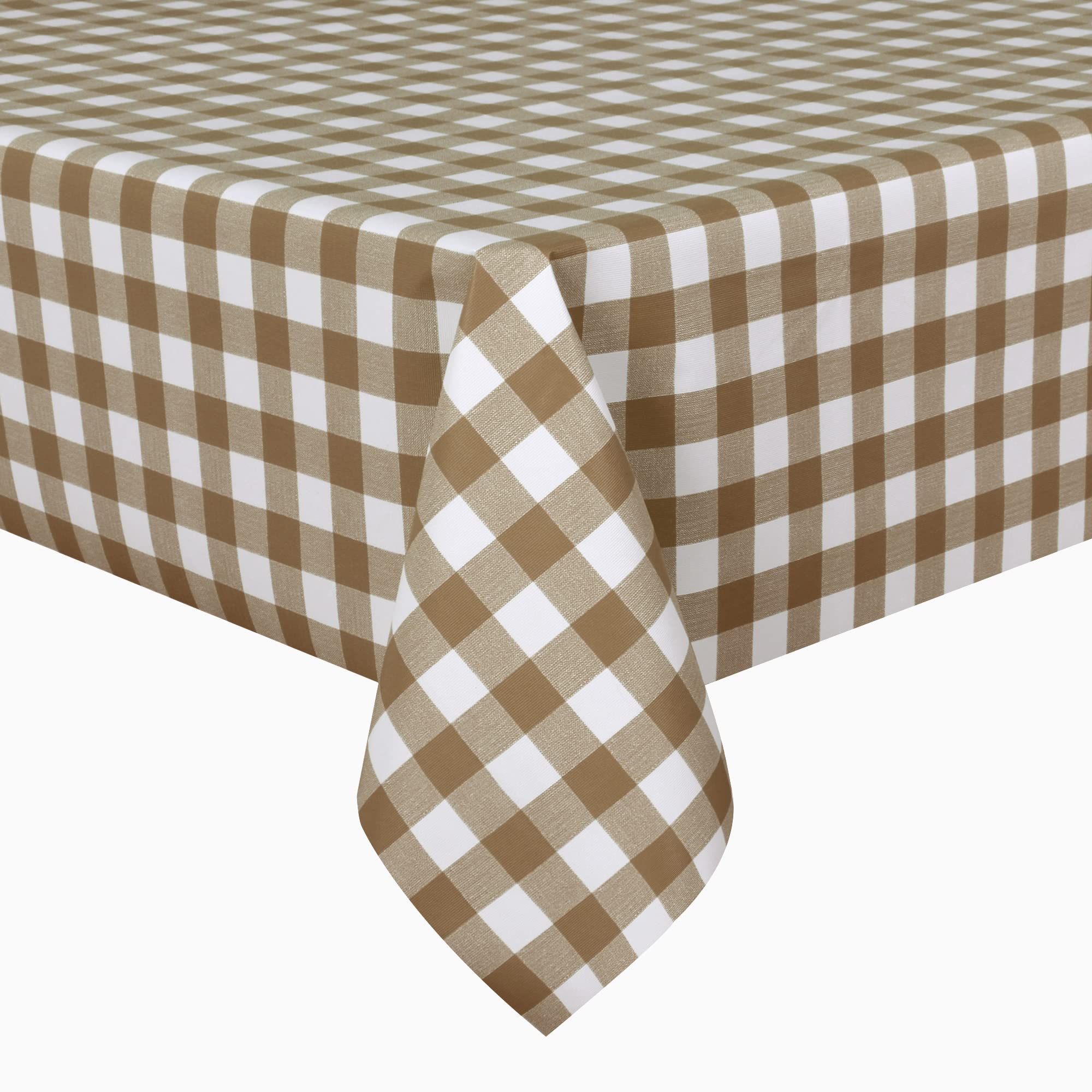 Sancua Checkered Vinyl Rectangle Tablecloth 54 x 108 Inch - 100% Waterproof Oil Proof Spill Proof PVC Table Cover - Wipe Clean Dining Table Cloth for Buffet Parties, Coffee Tables & White Events - Perfect for Indoor/Outdoor Dining, Picnics & Holiday Gatherings