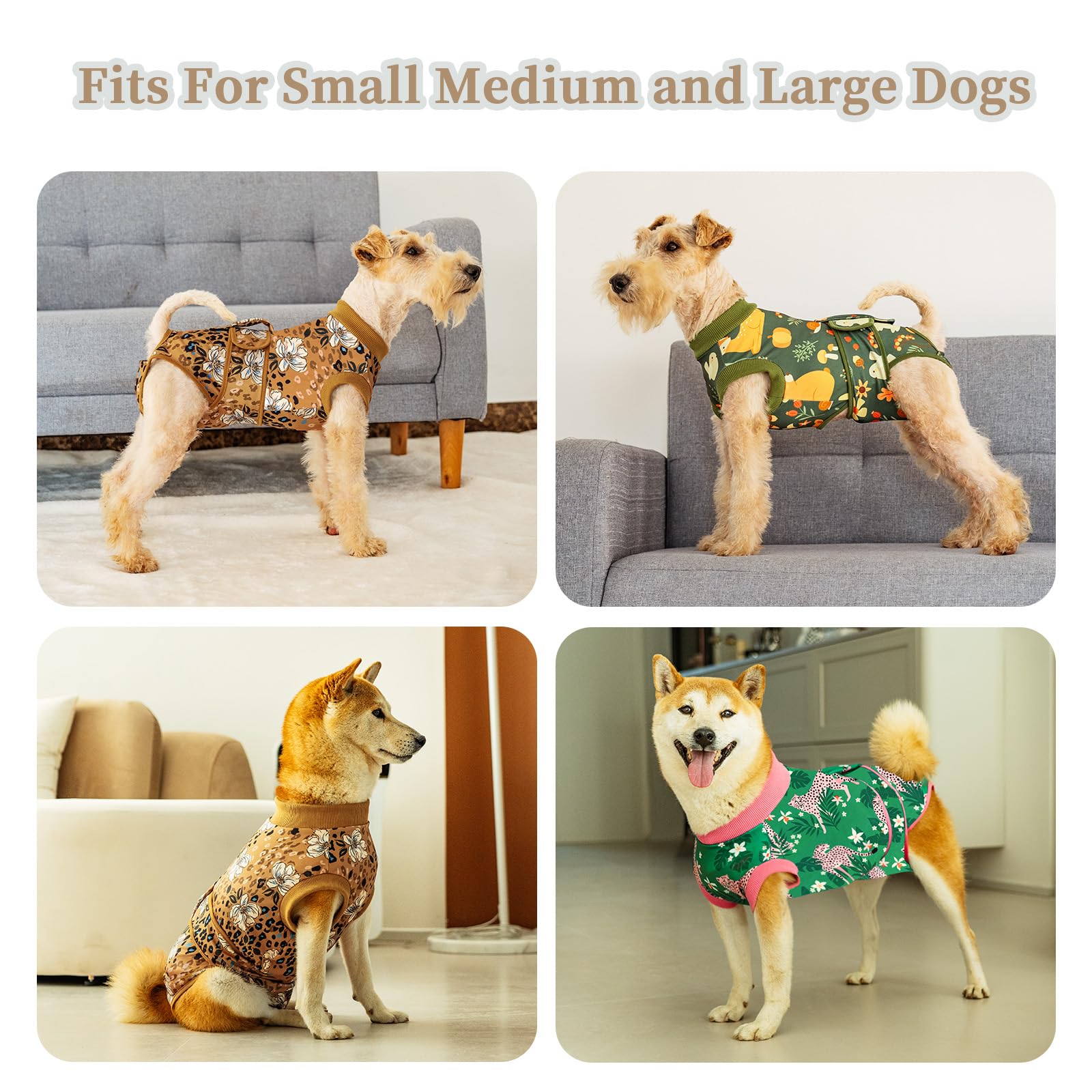 Post-Surgery Recovery Suit for Dogs - Soft & Breathable Onesie for Spay/Neuter, Alternative to E-Collar & Cone - Anti-Licking Protective Wear for Small, Medium & Large Dogs - Perfect for Post-Op Care & Wound Healing