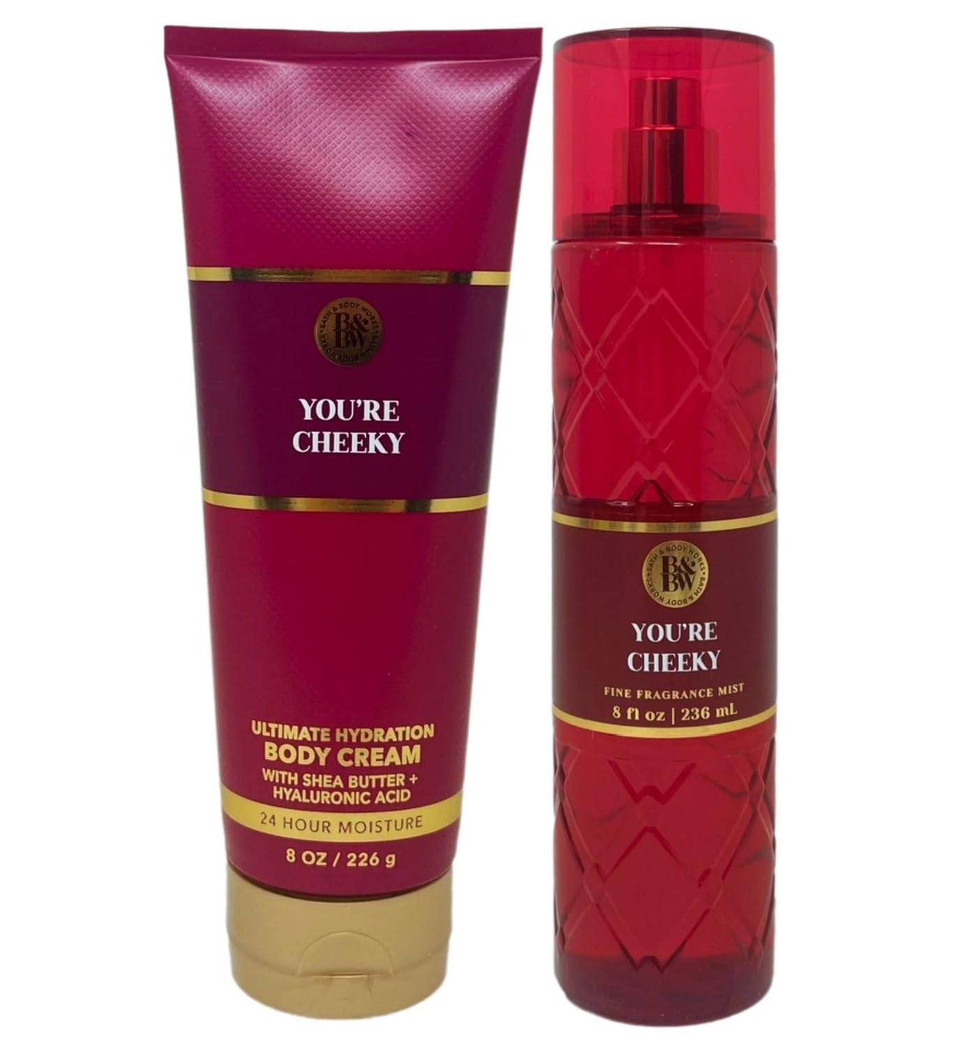 You're Cheeky Body Cream & Fragrance Mist Duo Set by Bath & Body Works - Full Size Moisturizing Lotion & Perfume Spray for Daily Hydration & Long-Lasting Fragrance - Perfect for Gifts, Self-Care & Everyday Use
