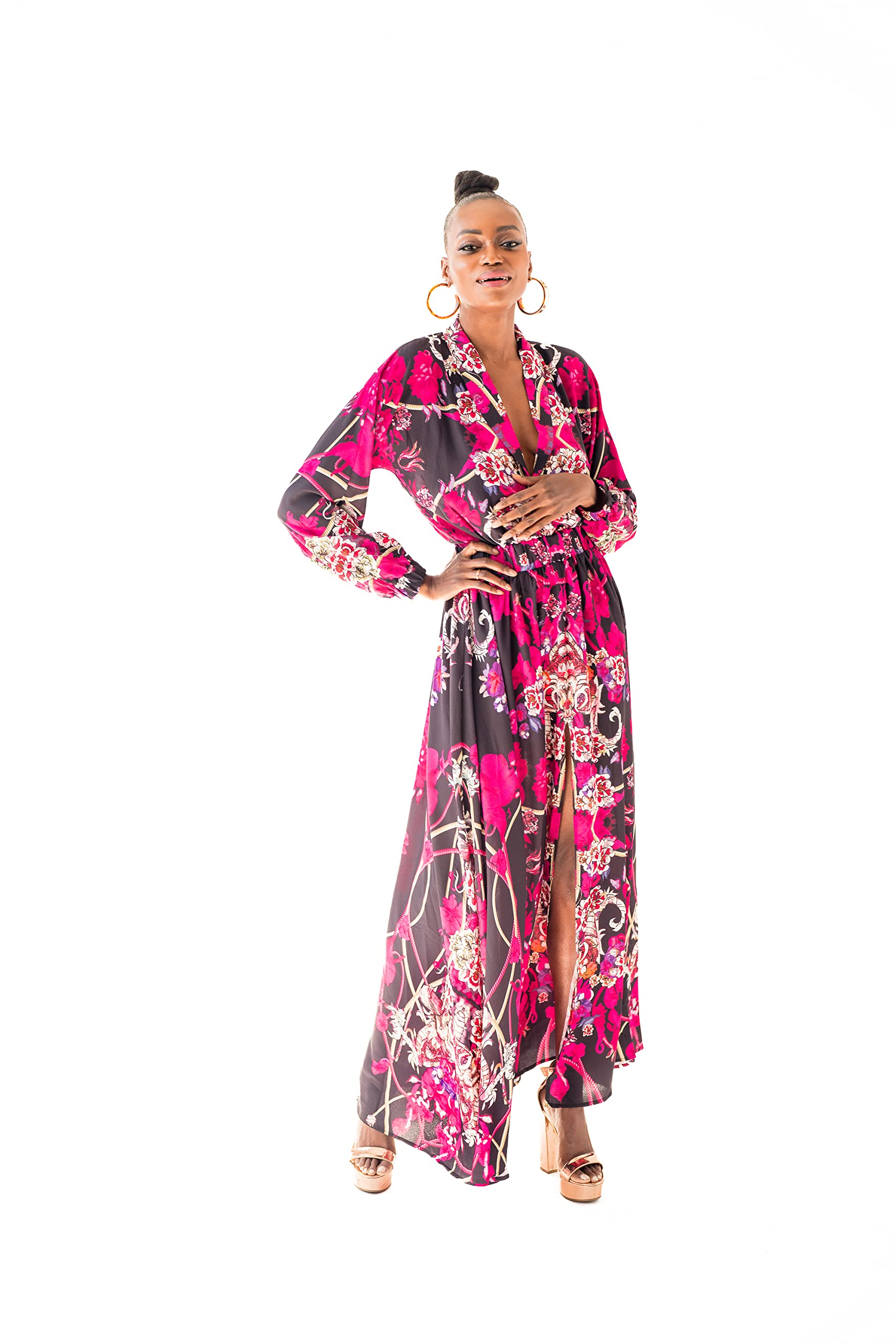 Pantora Women's Felicia Maxi Dress - Flowy Long Summer Dress with Pockets, Boho Chic Style for Beach, Vacation & Casual Wear