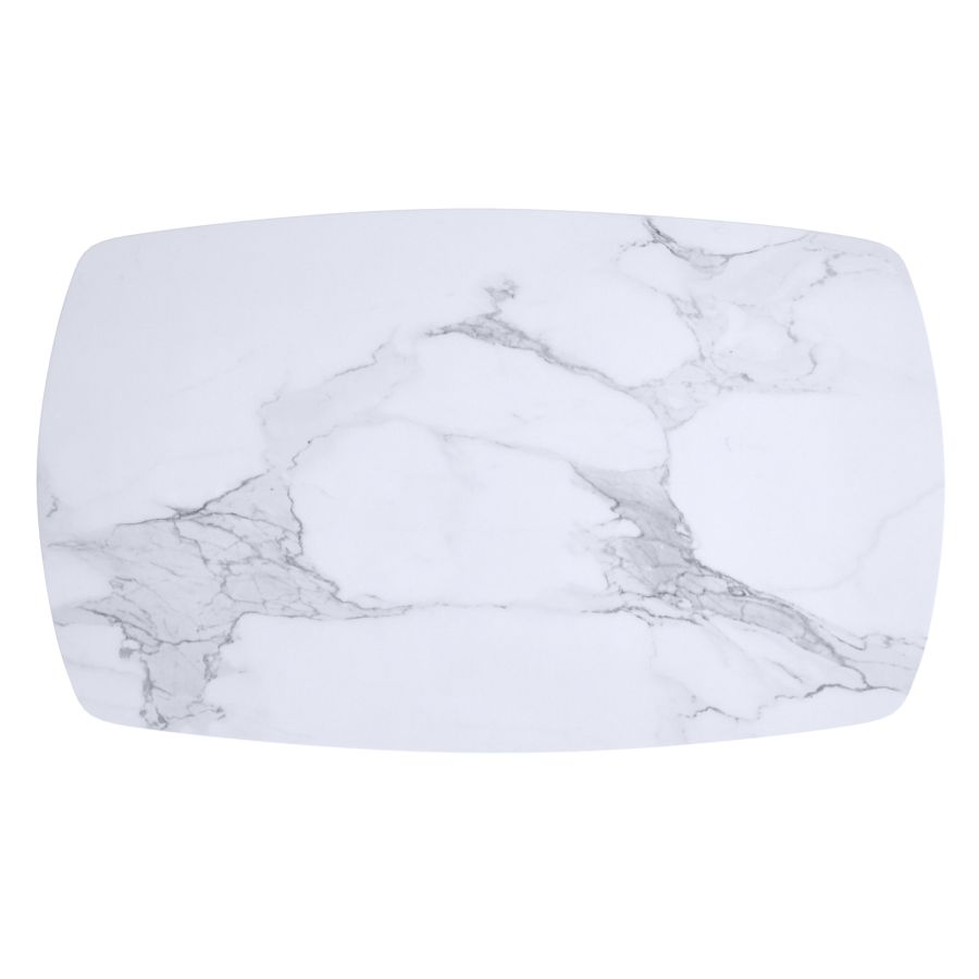 Modern Marble-Look Rectangular Coffee Table - Stylish & Durable Living Room Centerpiece for Home Decor