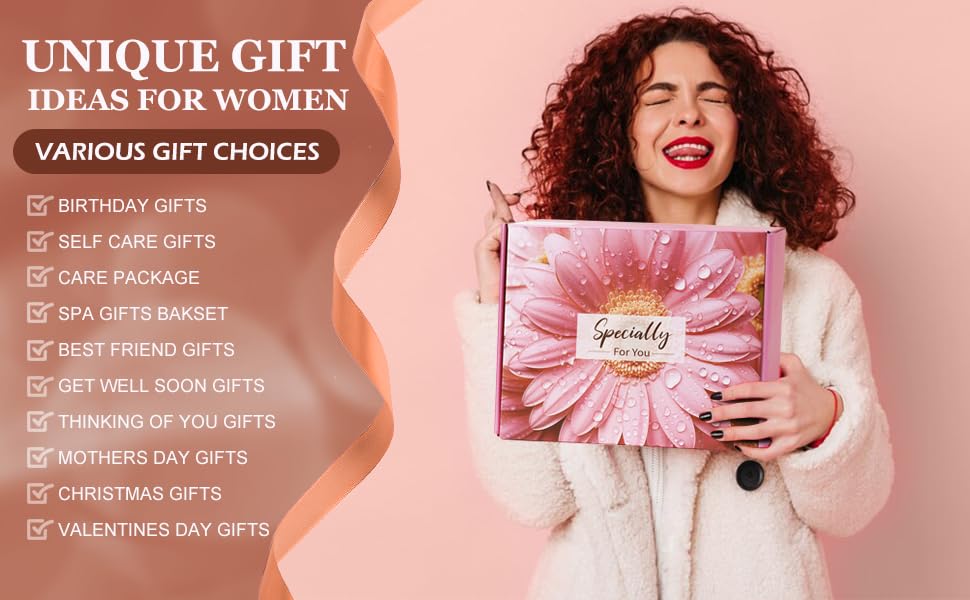 Best Mother’s Day Gifts for Women - Spa Relaxation Gift Basket Set for Mom, Wife, Grandma, Teacher & Friend | Birthday, Get Well Soon, Self-Care & Rose-Themed Presents | Perfect for Birthdays, Anniversaries & Thank You Gifts