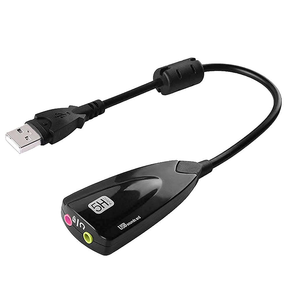 Storin USB Sound Card 7.1 Channel Audio Adapter with 12-Channel Equalizer, Plug & Play USB 2.0 for Windows 10/8/7/XP & Mac OS - Virtual 3D Surround Sound for Gaming, Streaming, and Music Production - Convert Front USB Port to Audio Input & Mic