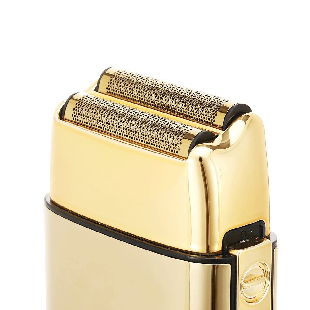 Premium Men's Electric Foil Shaver - Rechargeable Wet/Dry Shaver with Multifunctional Removable Cutter Head - Ultra Comfortable Gold Shaver for Smooth Shaving at Home or Travel