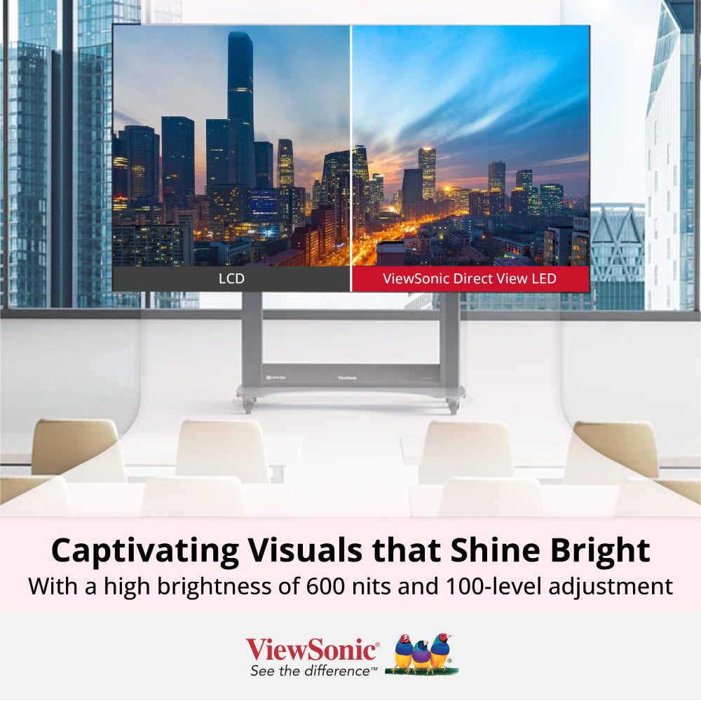 ViewSonic LDS138 151 Foldable 138-Inch All-in-One LED Display - Portable Projector Screen for Home Theater, Business Presentations & Outdoor Movie Nights