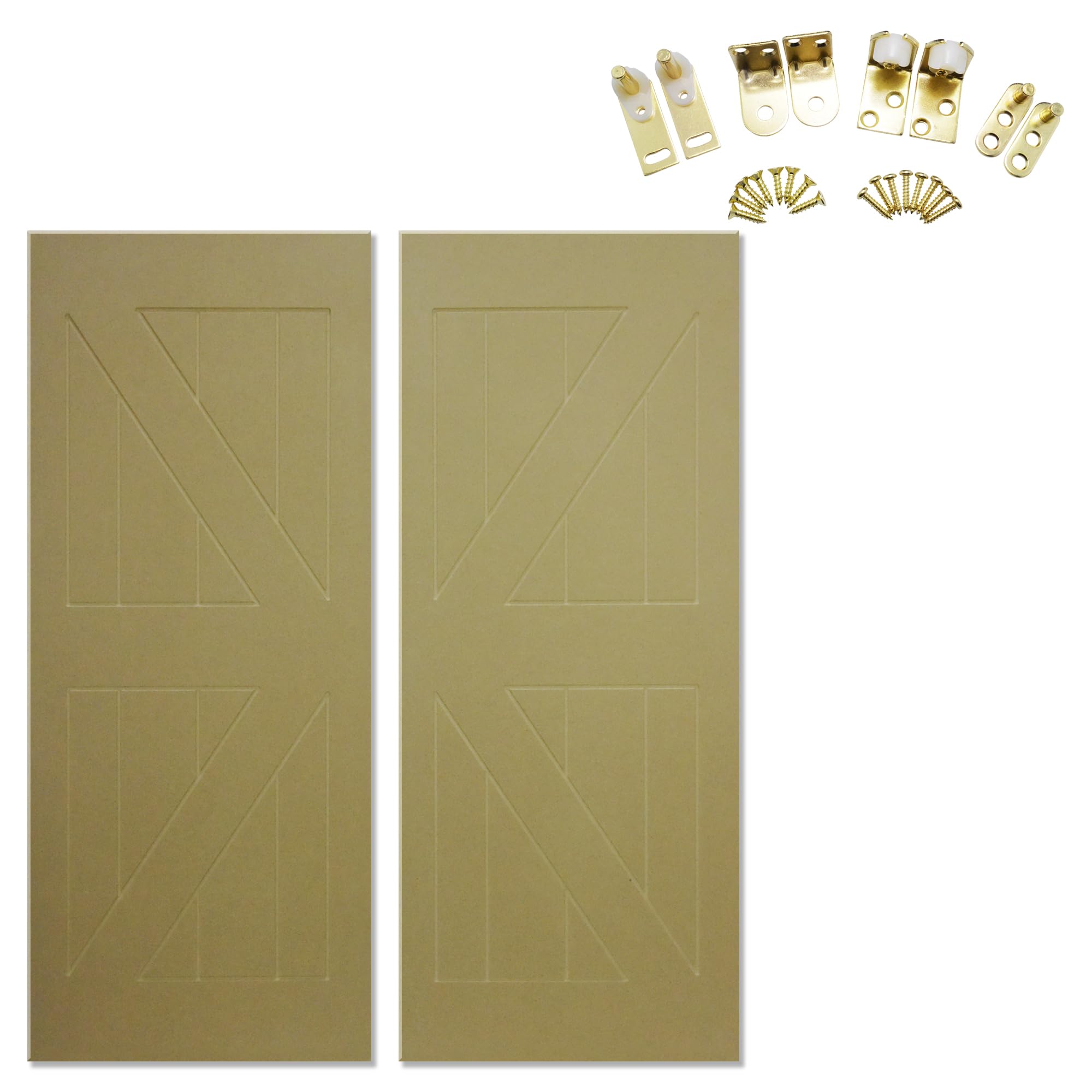 Swinging Cafe Doors - Unprimed Barn Doors, 3/4