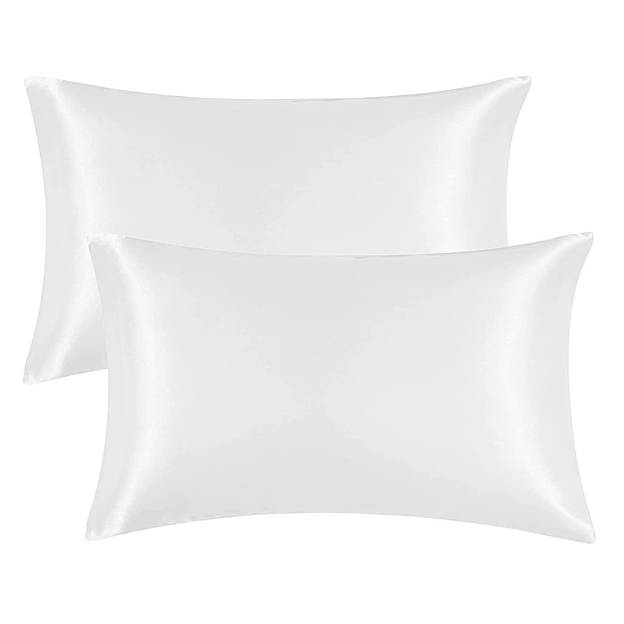 Premium White Silk Pillowcase Set of 2 - 100% Mulberry Silk for Hair & Skin Care - Perfect for Beauty Sleep & Travel Accessories