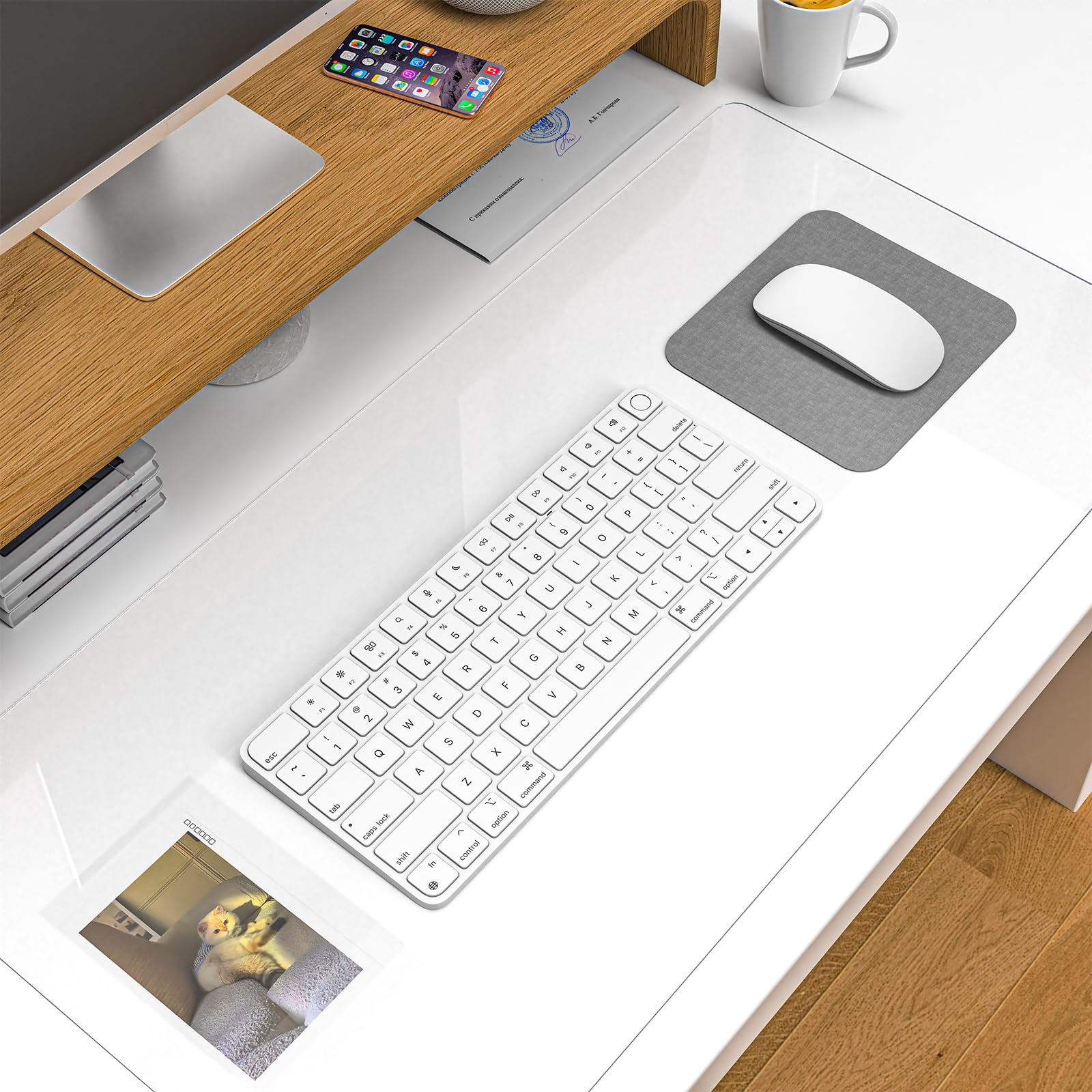 Premium Clear PVC Desk Mat - Non-Slip, Heat Resistant & Waterproof Transparent Desk Protector with Rounded Edges (35.4