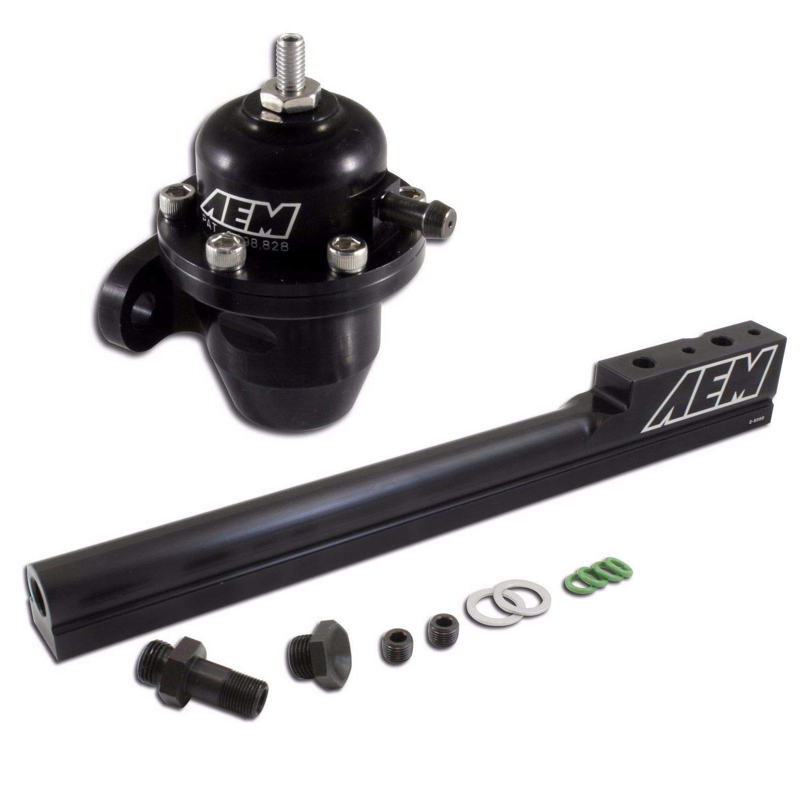 AEM Electronics High Volume Fuel Rail & Adjustable Fuel Pressure Regulator Kit - Compatible with 1994-2001 Acura Integra - Performance Upgrade for Turbo & Supercharged Engines - Perfect for Racing & High-Performance Tuning