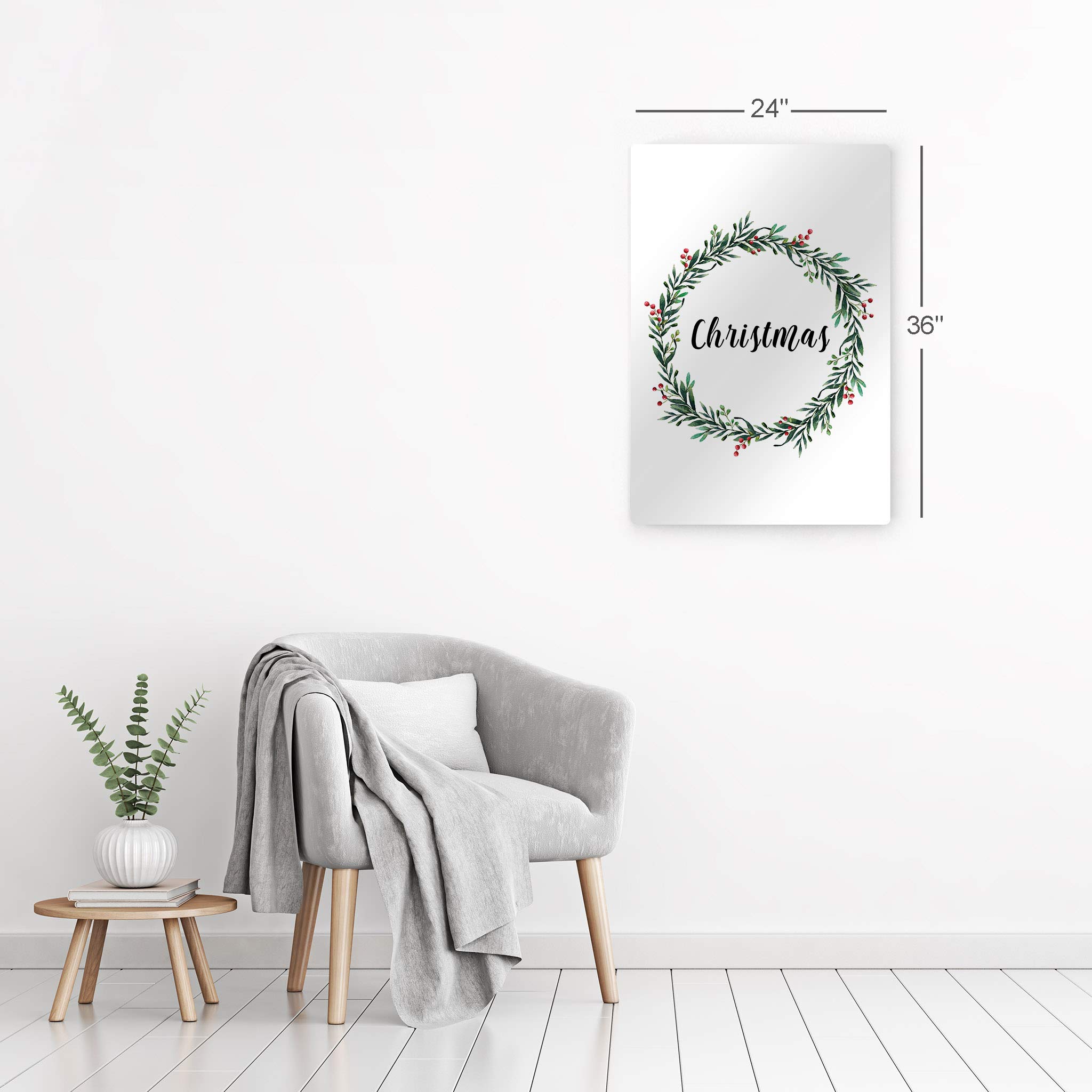 Smile Art Design Christmas Scripture Wall Art - Metal Print Bible Verse Christian Decor - Religious Inspirational Gift for Home & Church - Ready to Hang 36x24 - Made in USA - Perfect for Holiday Decorations & Spiritual Spaces
