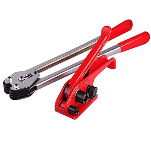 Heavy Duty Manual Poly Strapping Tool Kit - Tensioner, Cutter & Sealer for 1/2