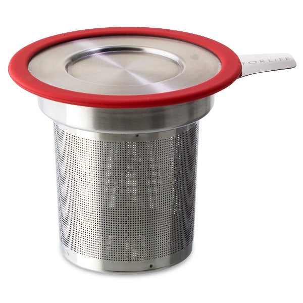 FORLIFE Premium Stainless Steel Extra Fine Tea Infuser - Perfect for Loose Leaf Tea, Herbal Infusions & Iced Tea Brewing at Home or Office