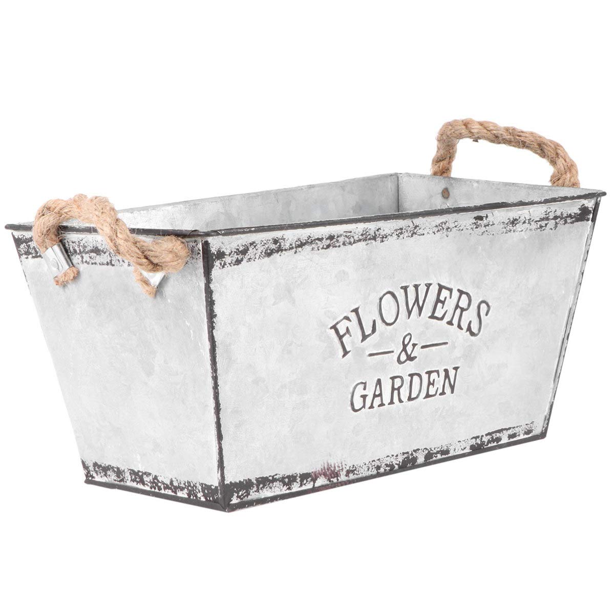 BESPORTBLE Galvanized Metal Planter Bucket - Large Rustic Flower Pot for Dried Flowers, Outdoor Plants & Home Decor - Perfect for Shops, Gardens & Farmhouse Style Decor