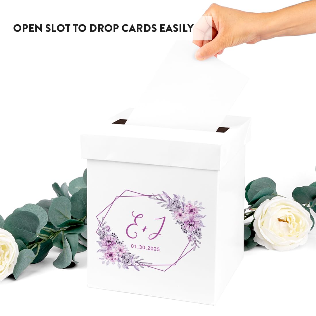 Personalized Wedding Card Box 10x10x10
