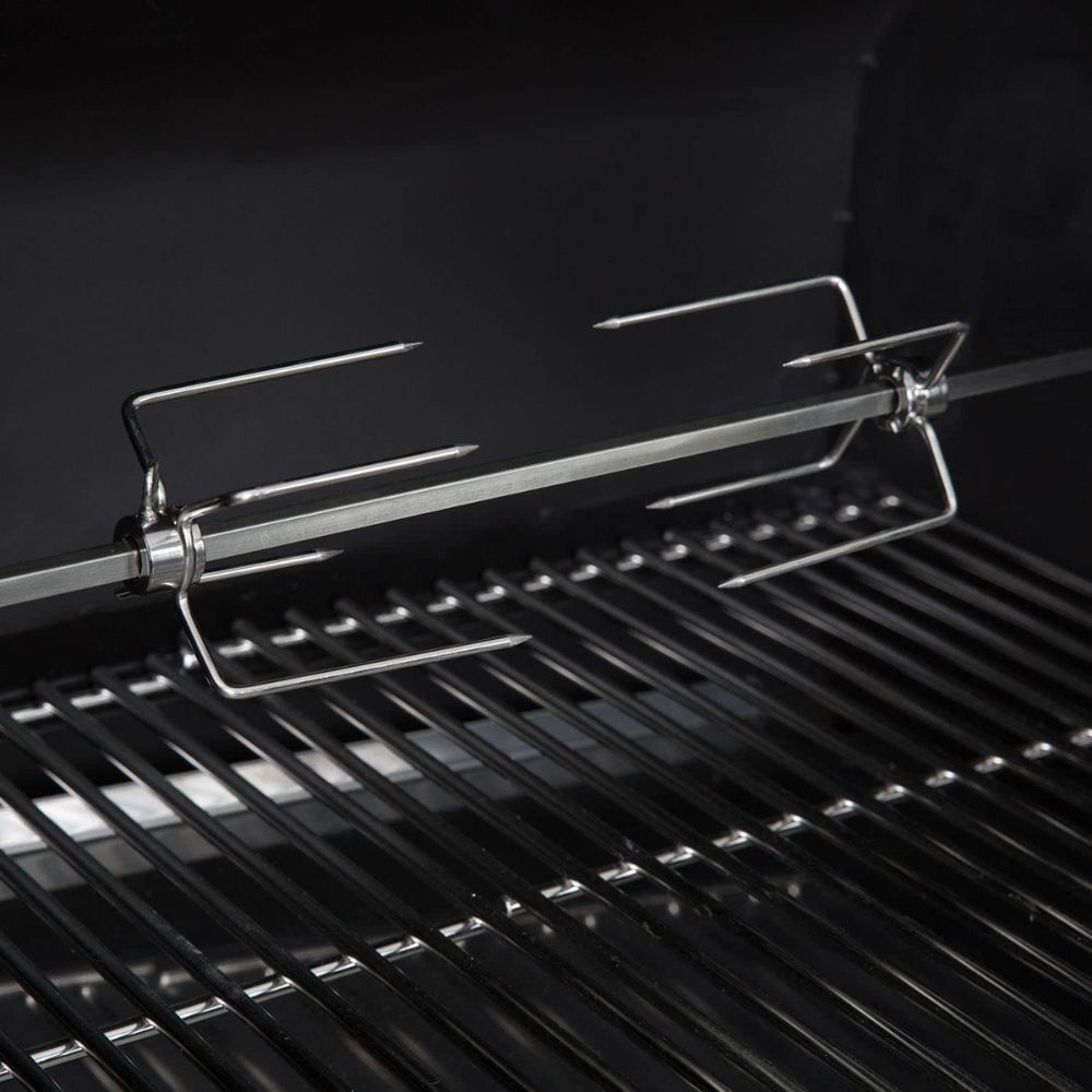 Green Mountain Grills Rotisserie Kit for Ledge 2.0 Grill - Premium BBQ Rotisserie Accessory for Perfectly Cooked Meats - Ideal for Backyard Grilling, Parties & Outdoor Cooking